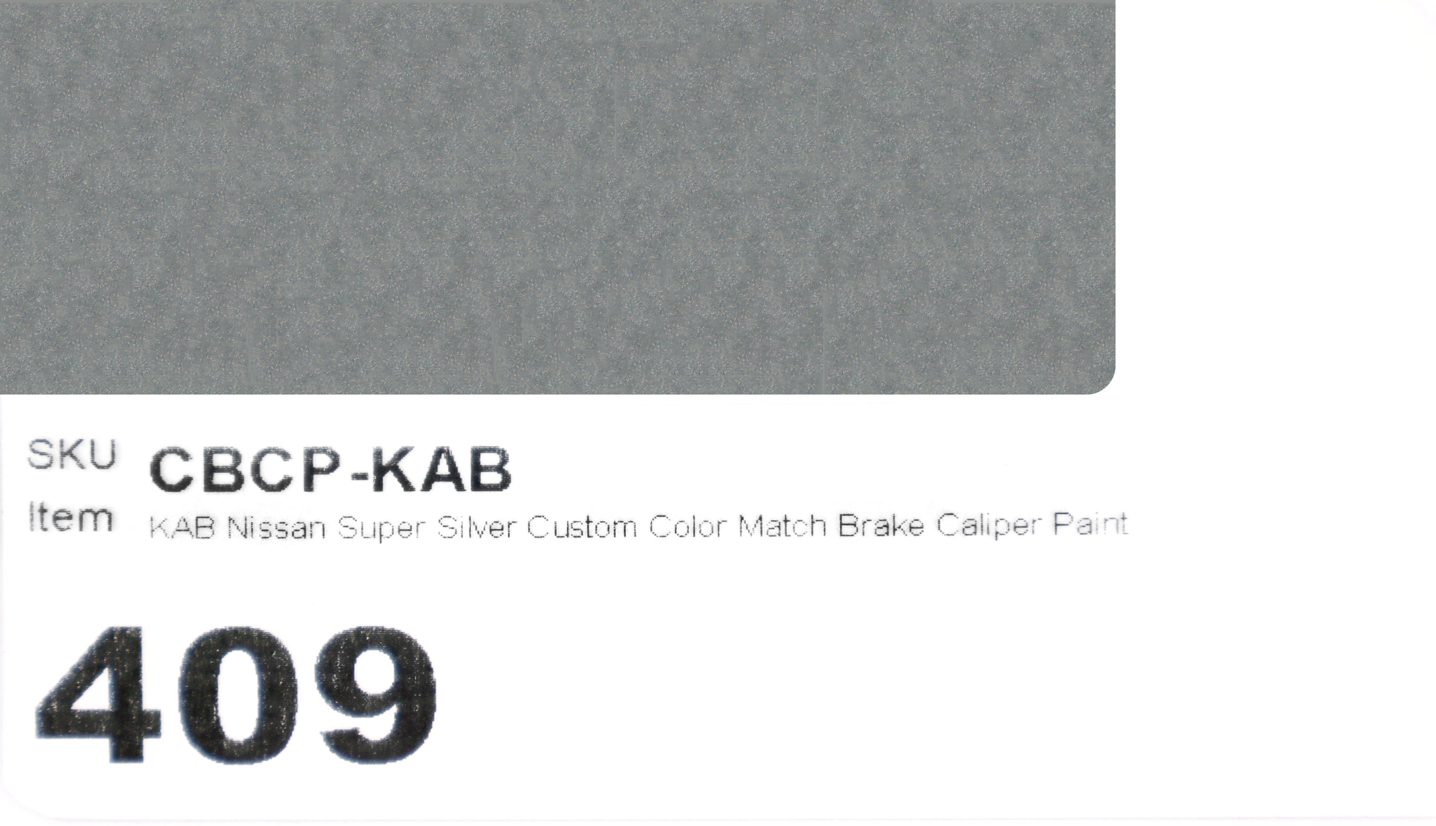KAB Nissan Super Silver Custom Color Match Brake Caliper Paint