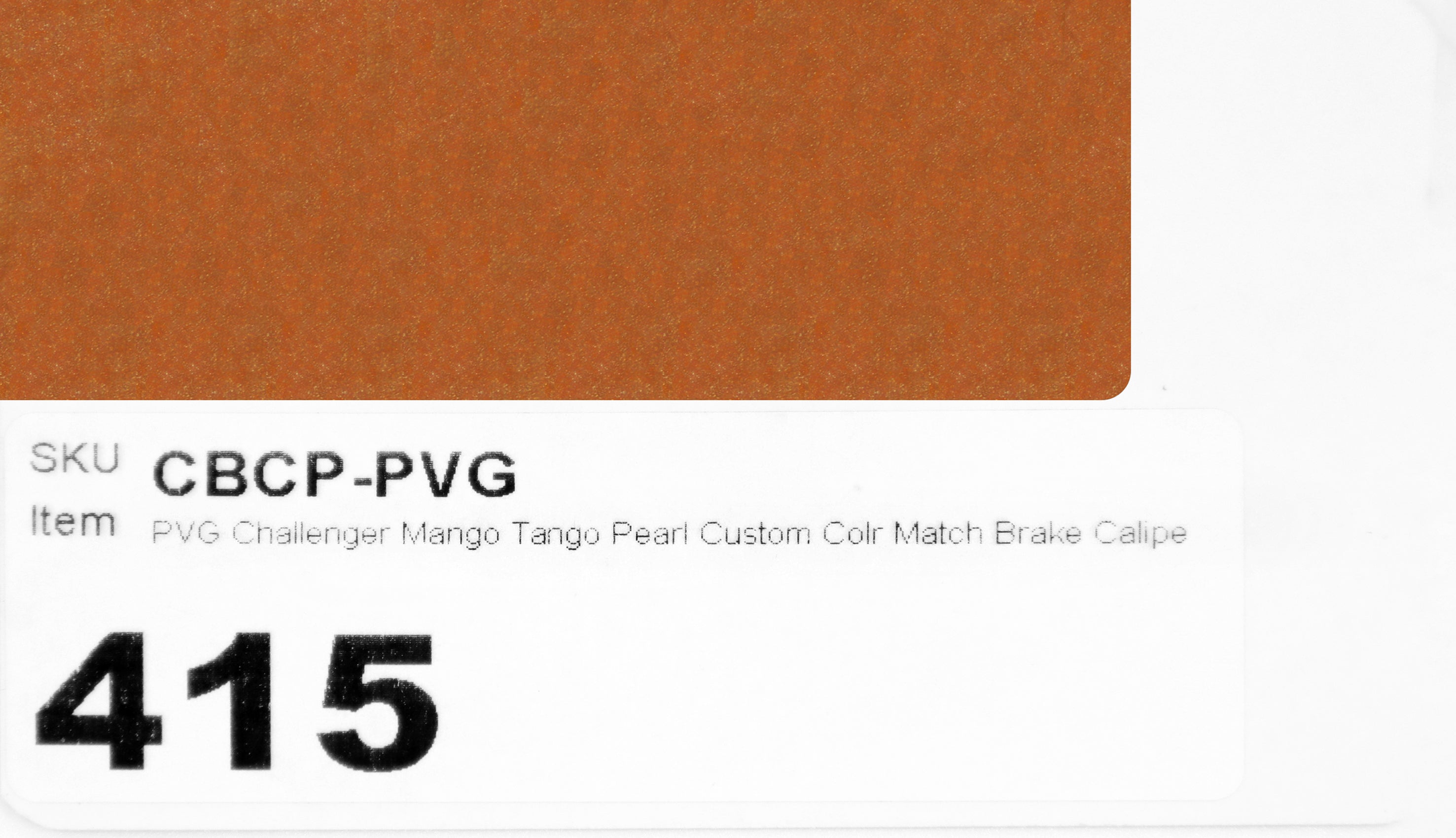PVG Challenger Mango Tango Pearl Custom Colr Match Brake Caliper Paint