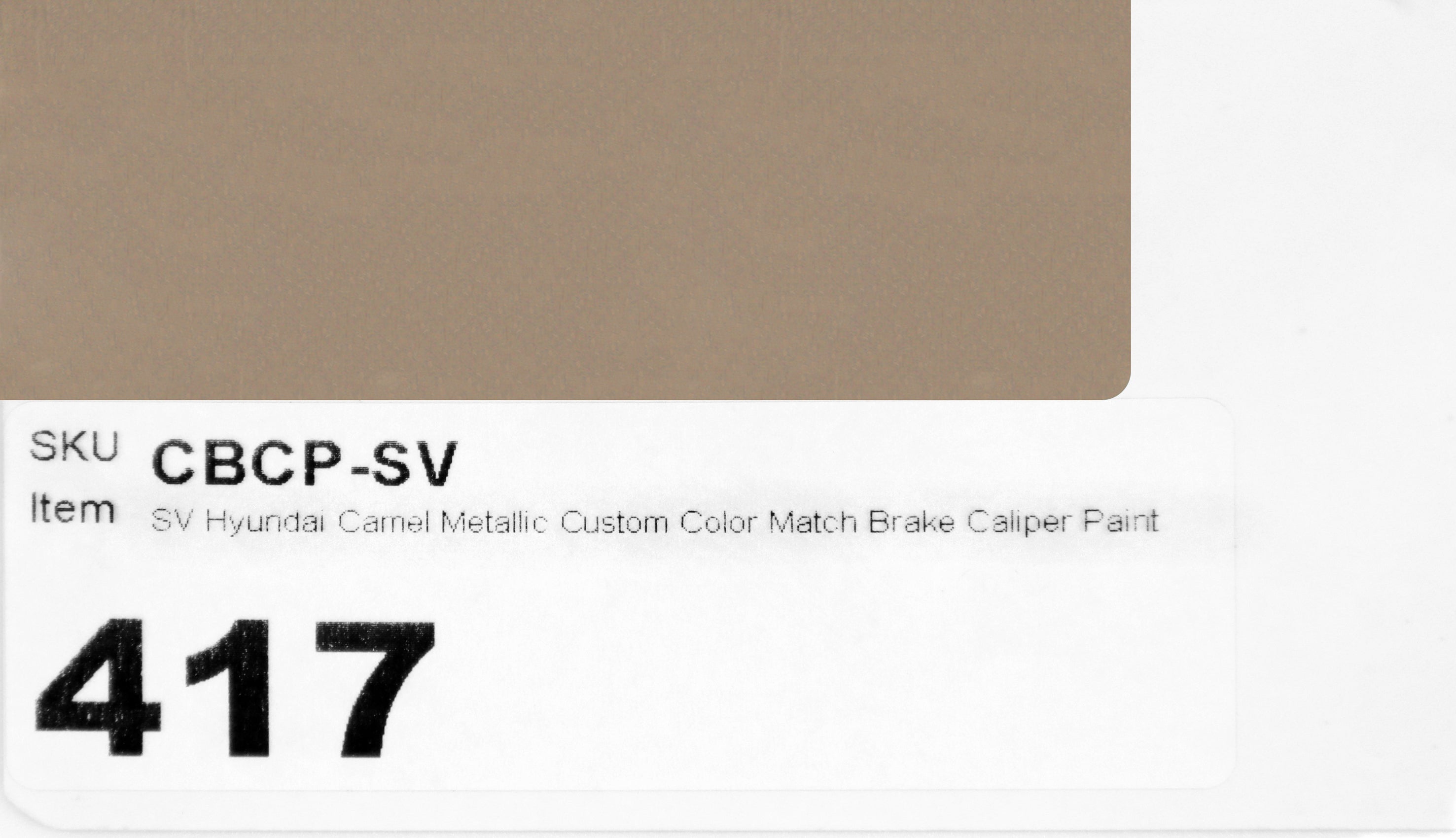 SV Hyundai Camel Metallic Custom Color Match Brake Caliper Paint