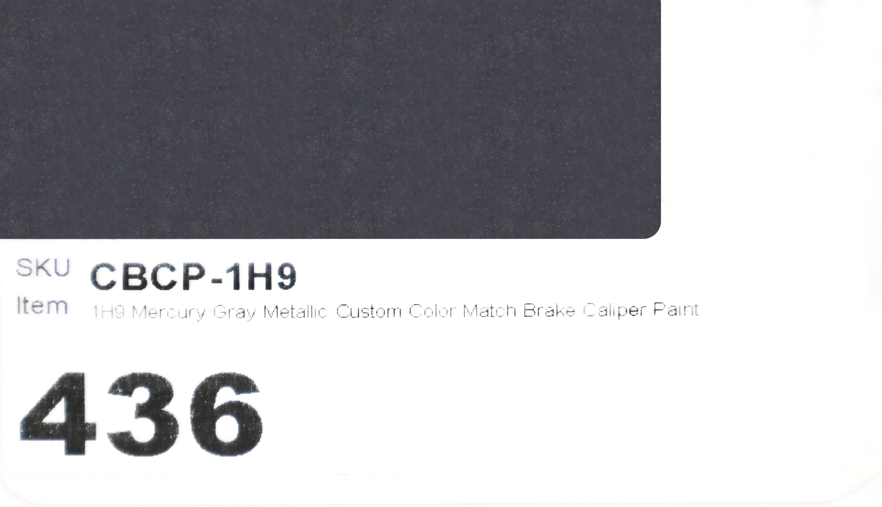 1H9 Mercury Gray Metallic Custom Color Match Brake Caliper Paint Kit