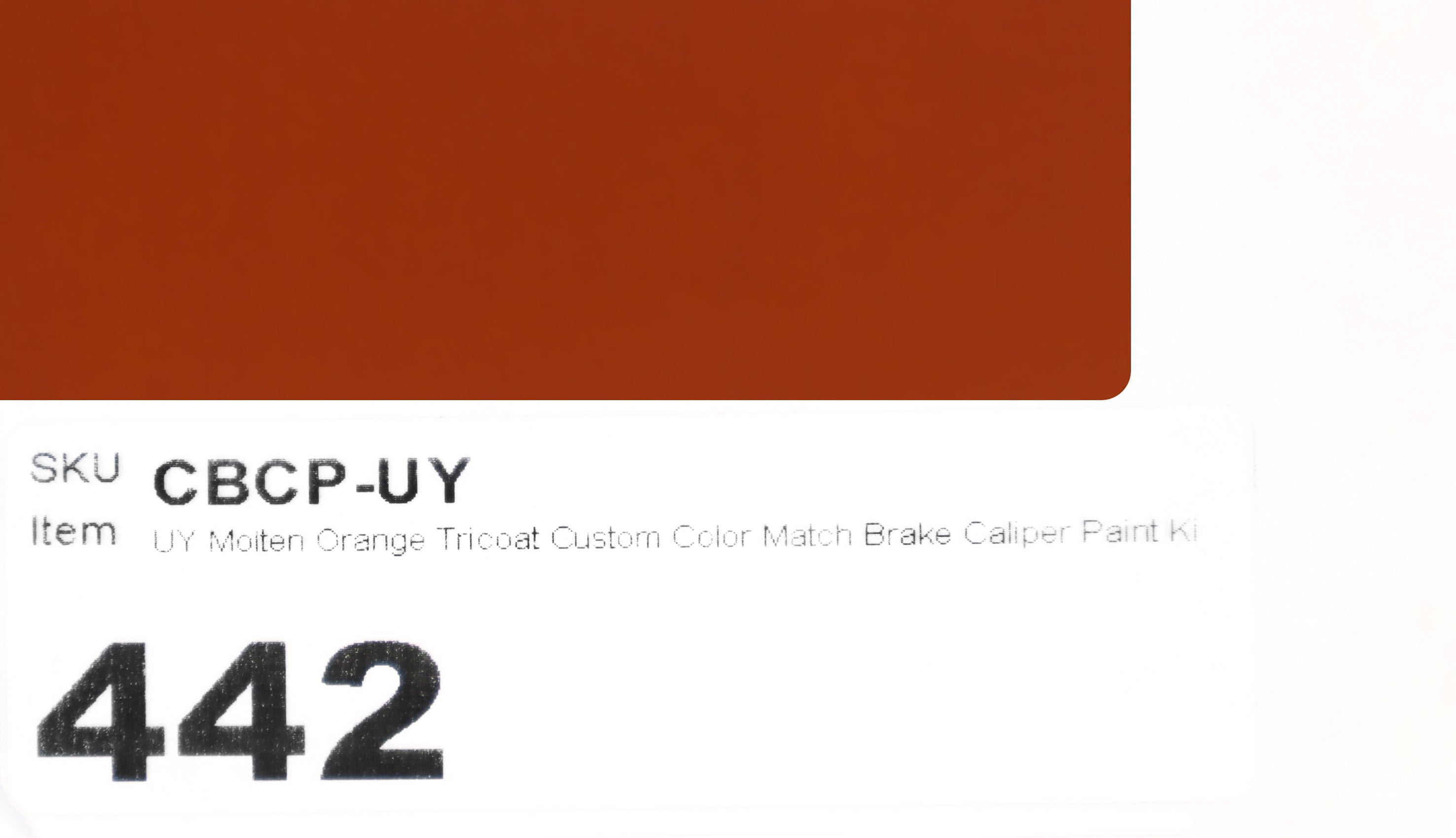 UY Molten Orange Tricoat Custom Color Match Brake Caliper Paint Kit
