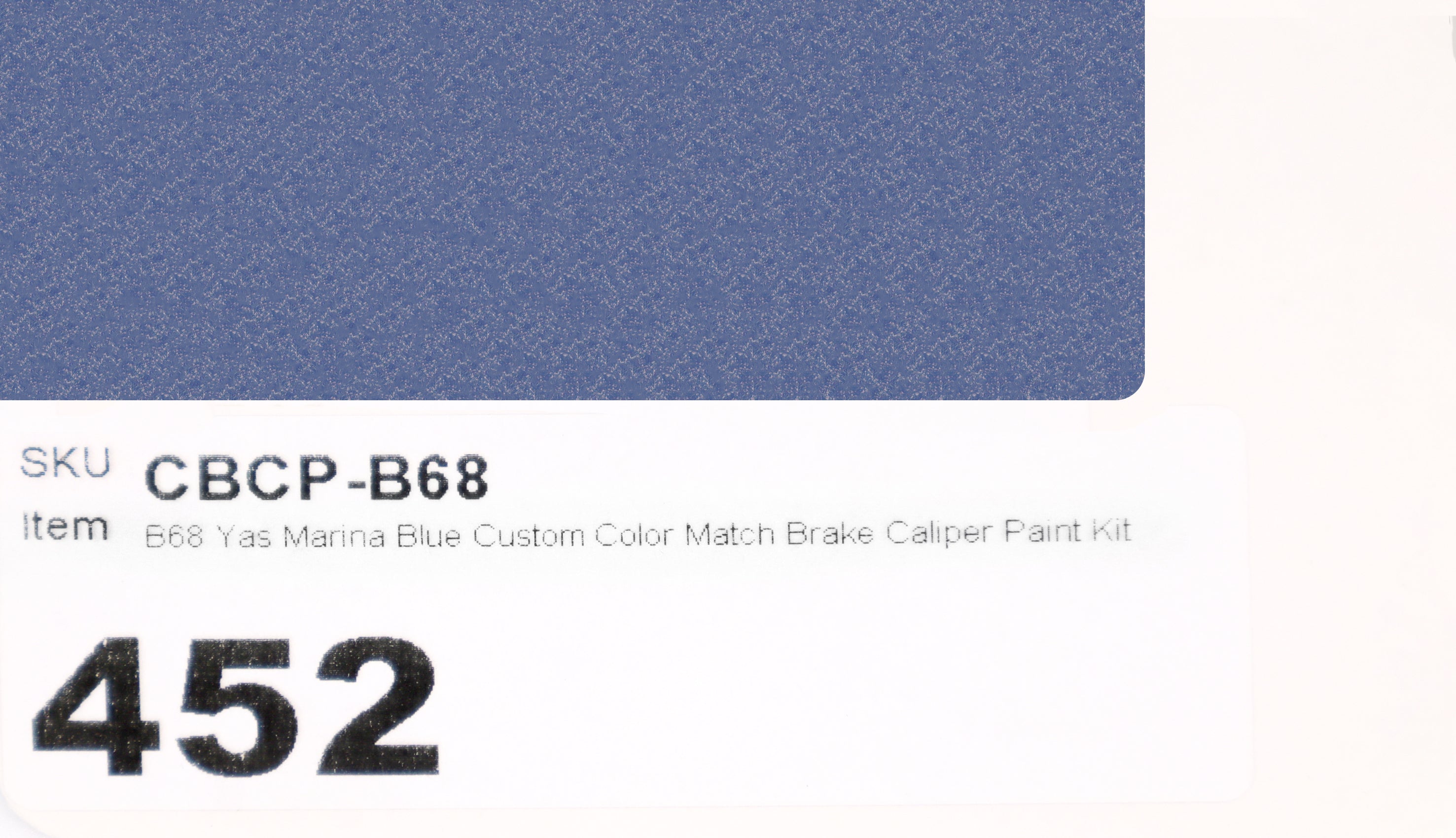B68 Yas Marina Blue Custom Color Match Brake Caliper Paint Kit
