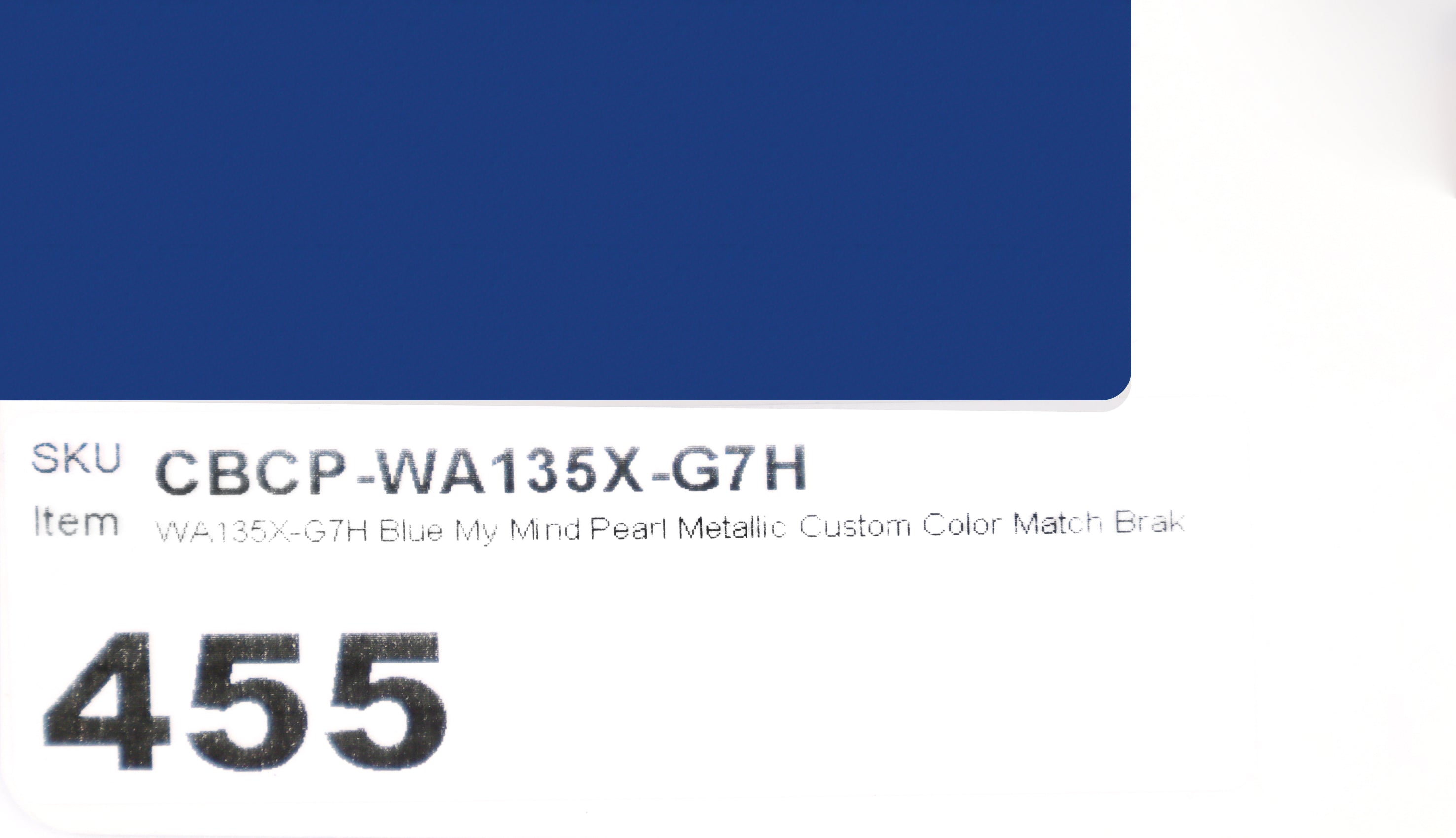 WA135X-G7H Blue My Mind Pearl Metallic Custom Color Match Brake Caliper Paint Kit