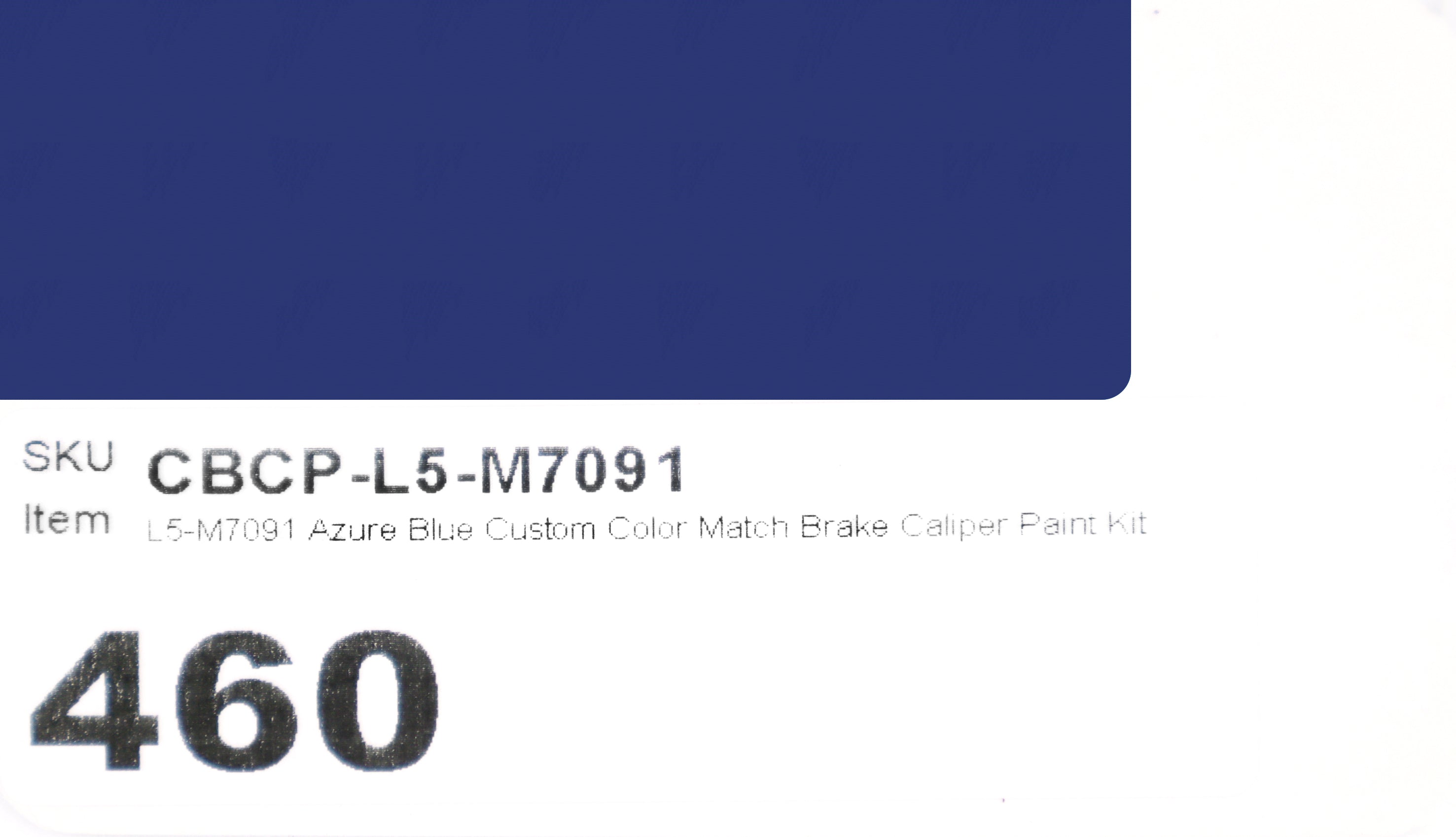 L5-M7091 Azure Blue Custom Color Match Brake Caliper Paint Kit