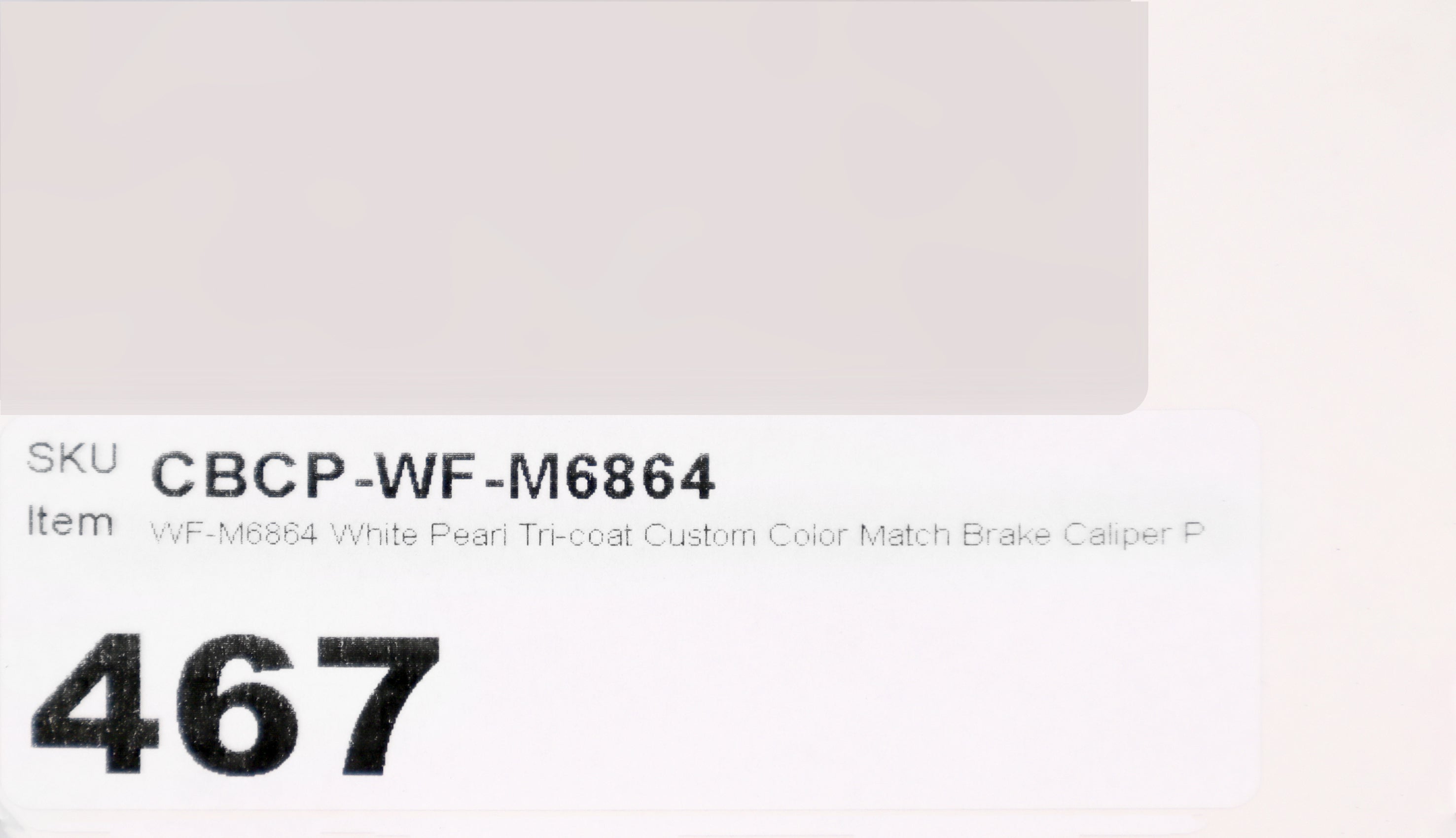 WF-M6864 White Pearl Tri-coat Custom Color Match Brake Caliper Paint Kit