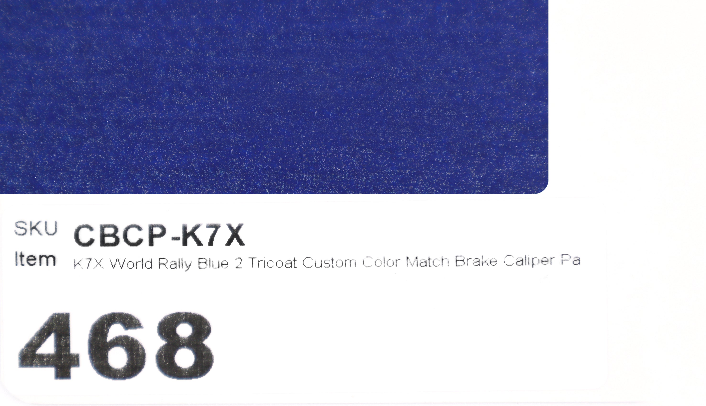 K7X World Rally Blue 2 Tricoat Custom Color Match Brake Caliper Paint Kit