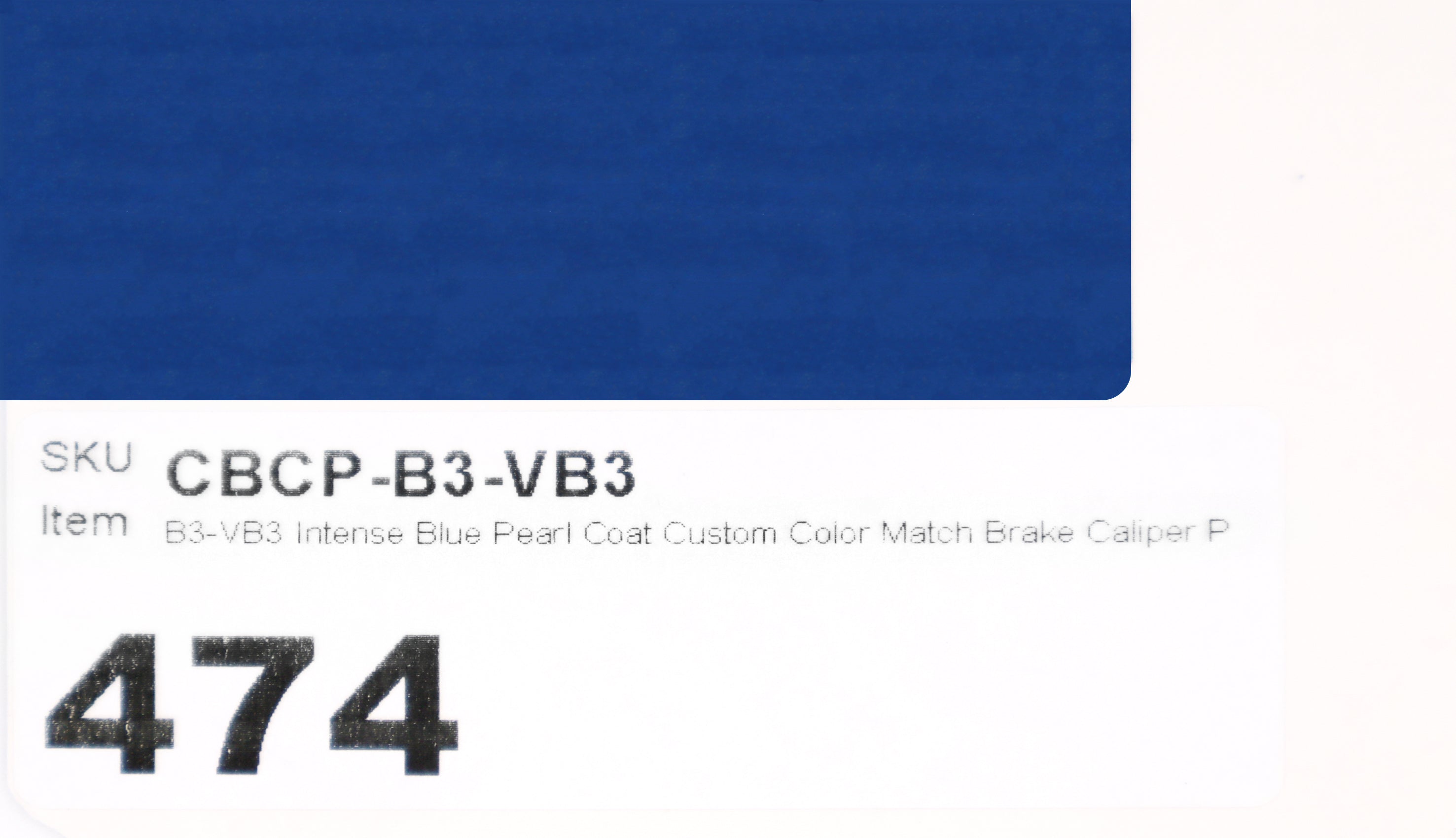B3-VB3 Intense Blue Pearl Coat Custom Color Match Brake Caliper Paint Kit