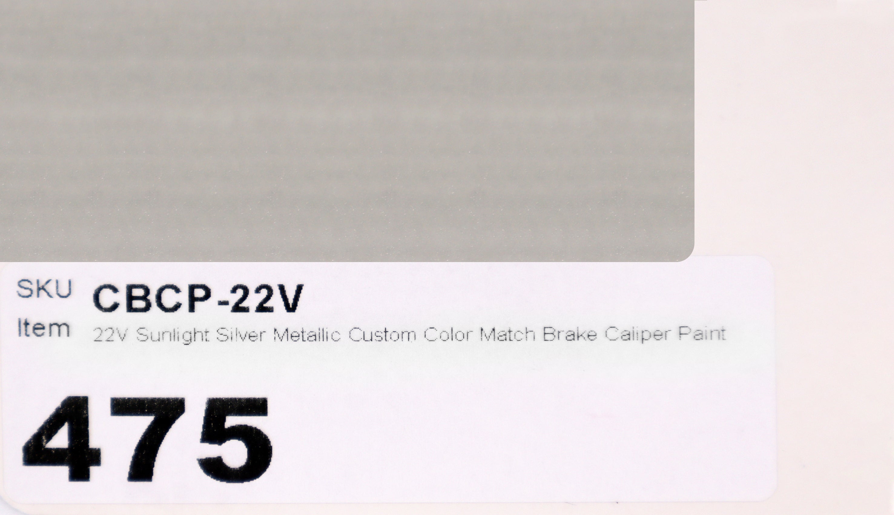 22V Sunlight Silver Metallic Custom Color Match Brake Caliper Paint Kit