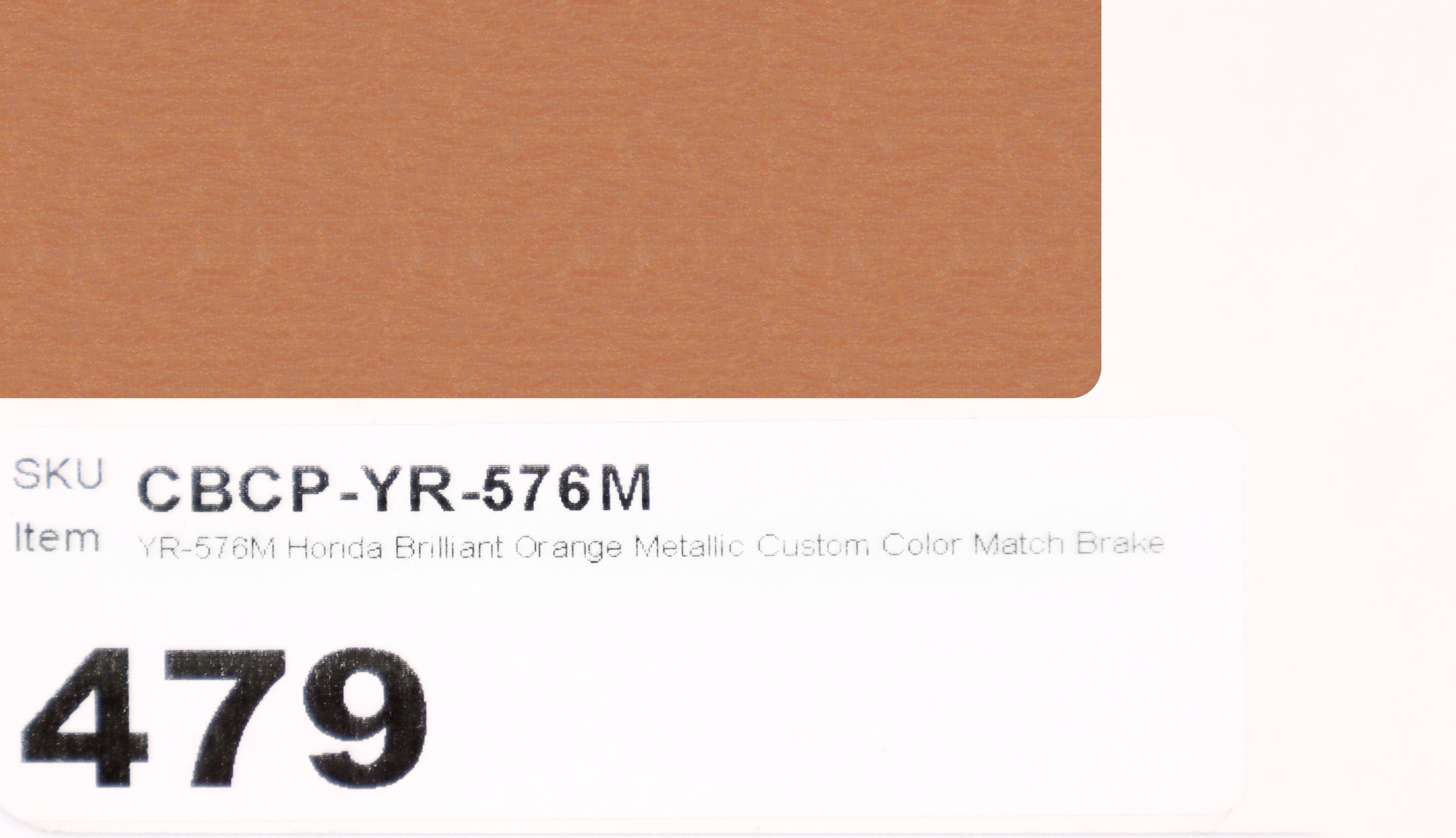 YR-576M Honda Brilliant Orange Metallic Custom Color Match Brake Caliper Paint