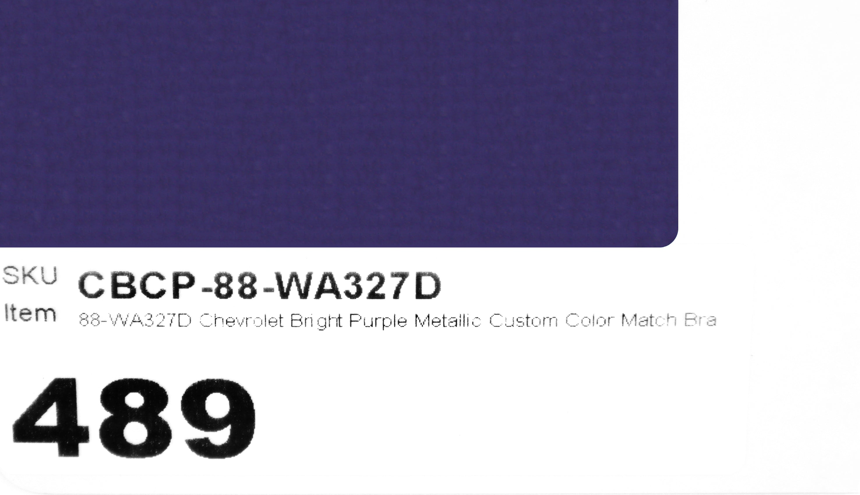 88-WA327D Chevrolet Bright Purple Metallic Custom Color Match Brake Caliper Paint Kit