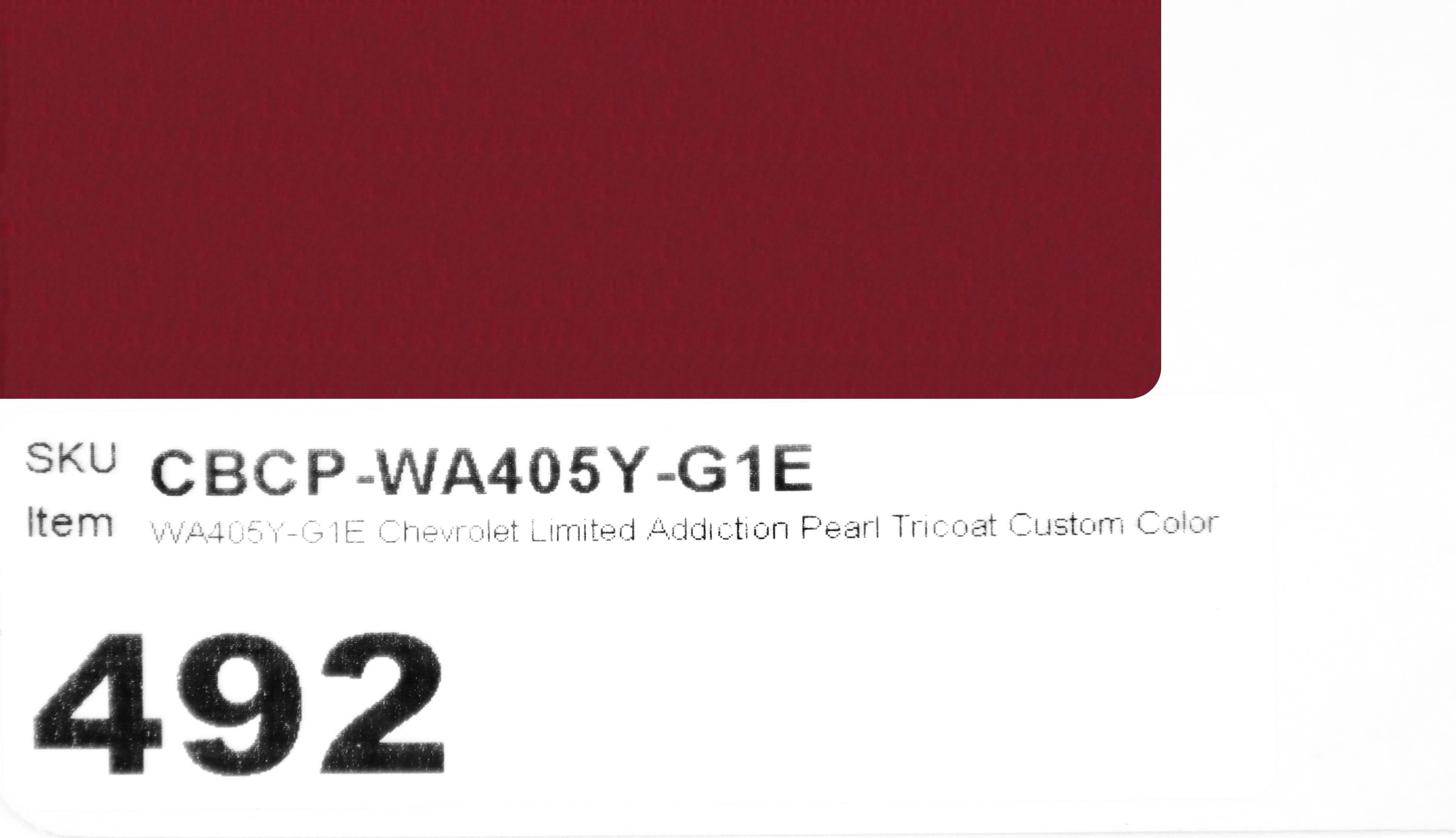 WA405Y-G1E Chevrolet Limited Addiction Pearl Tricoat Custom Color Match Brake Caliper Paint Kit