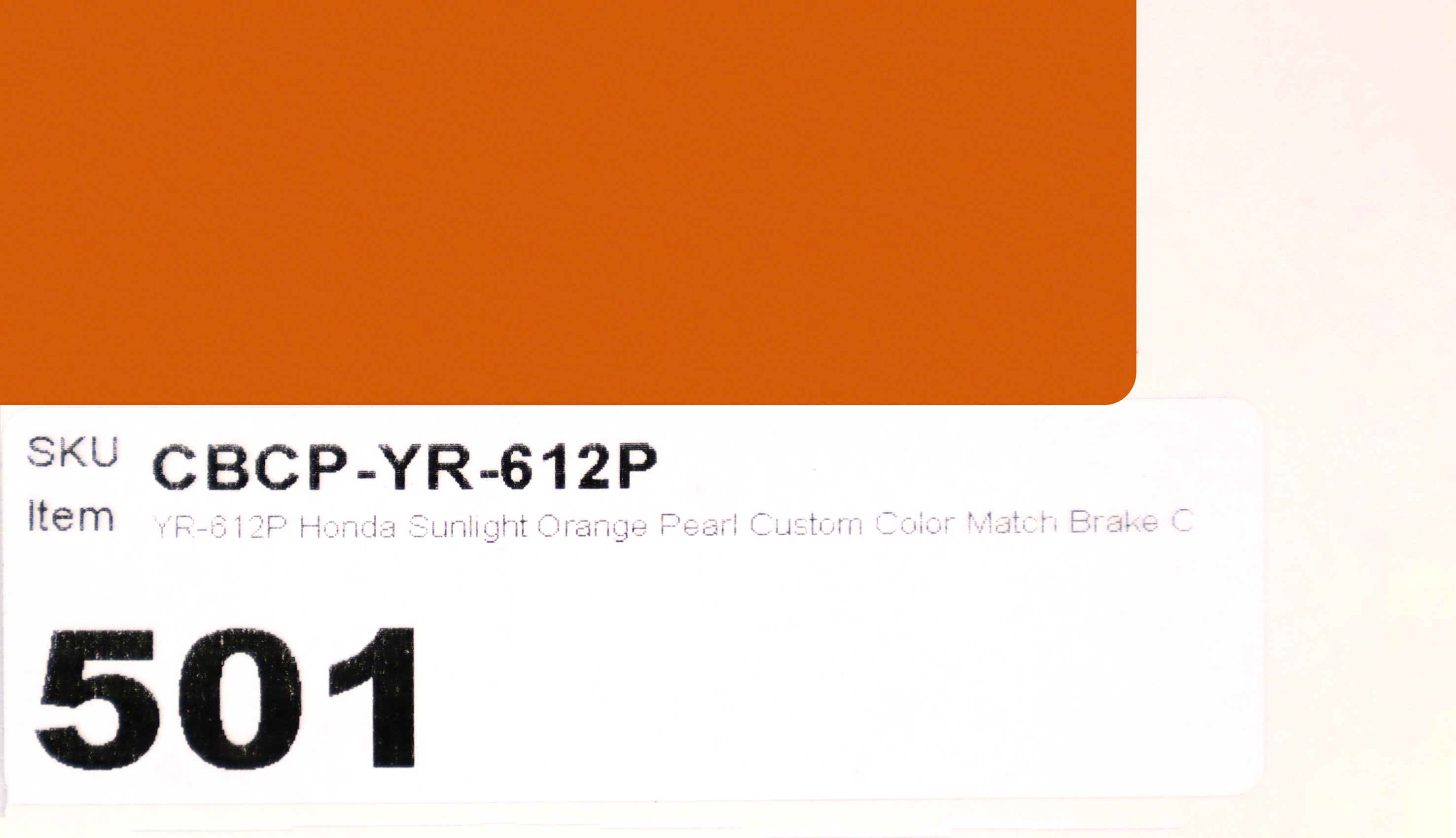YR-612P Honda Sunlight Orange Pearl Custom Color Match Brake Caliper Paint Kit