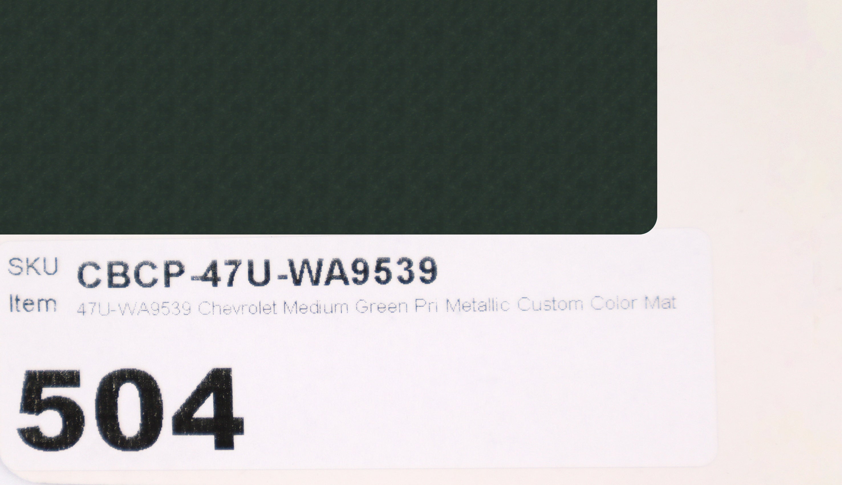 47U-WA9539 Chevrolet Medium Green Pri Metallic Custom Color Match Brake Caliper Paint Kit