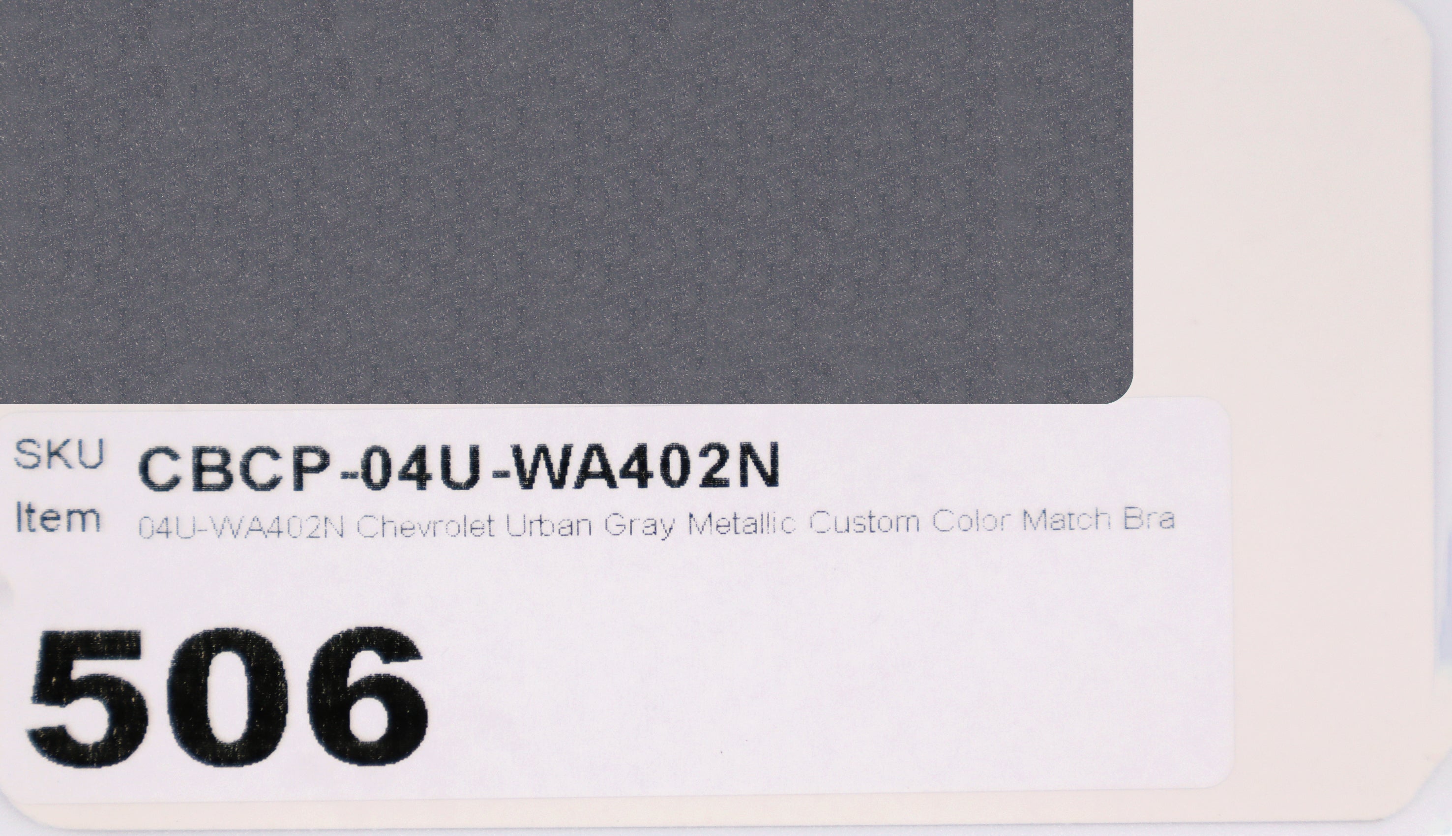 04U-WA402N Chevrolet Urban Gray Metallic Custom Color Match Brake Caliper Paint Kit
