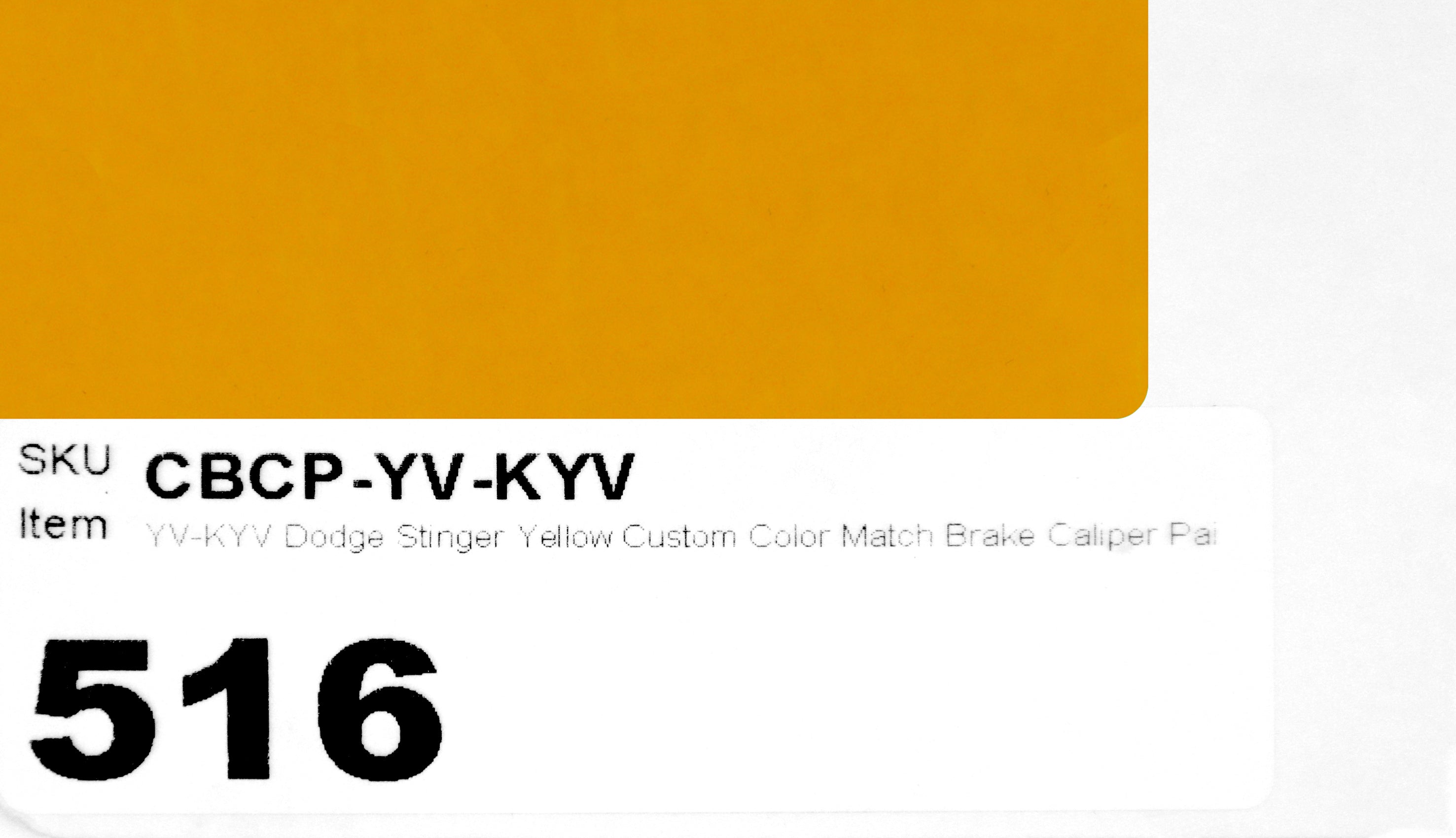 YV-KYV Dodge Stinger Yellow Custom Color Match Brake Caliper Paint Kit