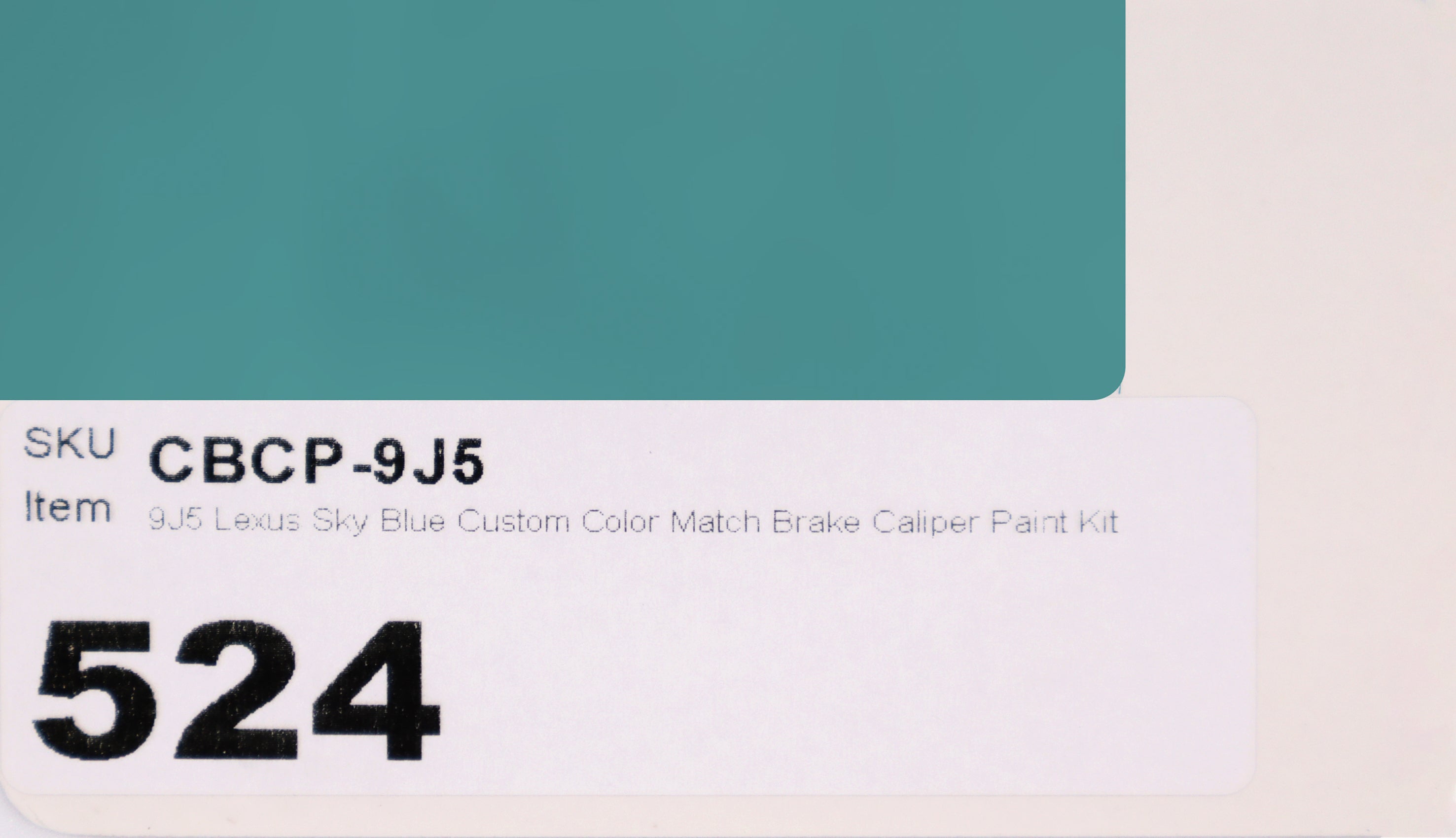 9J5 Lexus Sky Blue Custom Color Match Brake Caliper Paint Kit