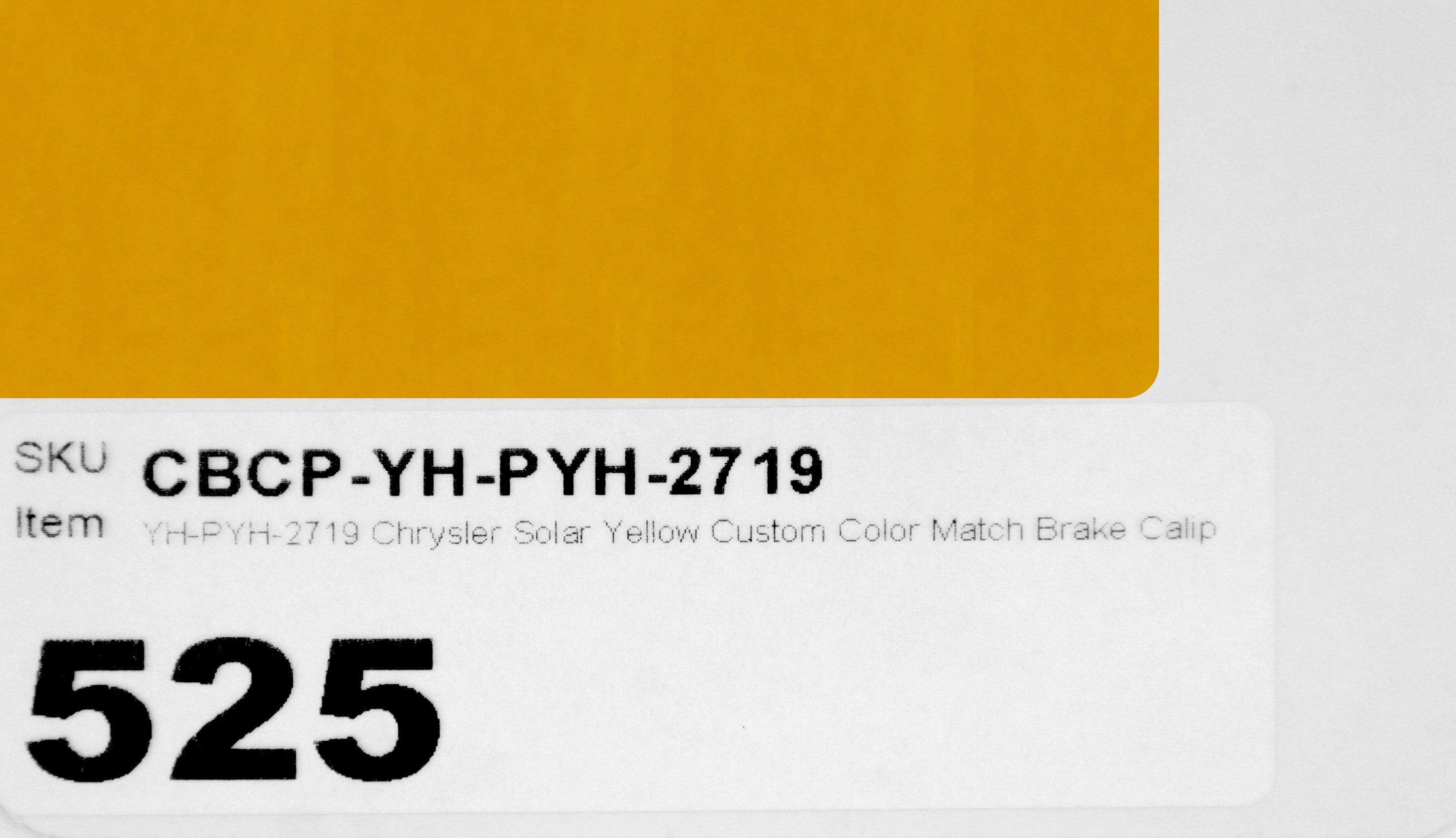 YH-PYH-2719 Chrysler Solar Yellow Custom Color Match Brake Caliper Paint Kit