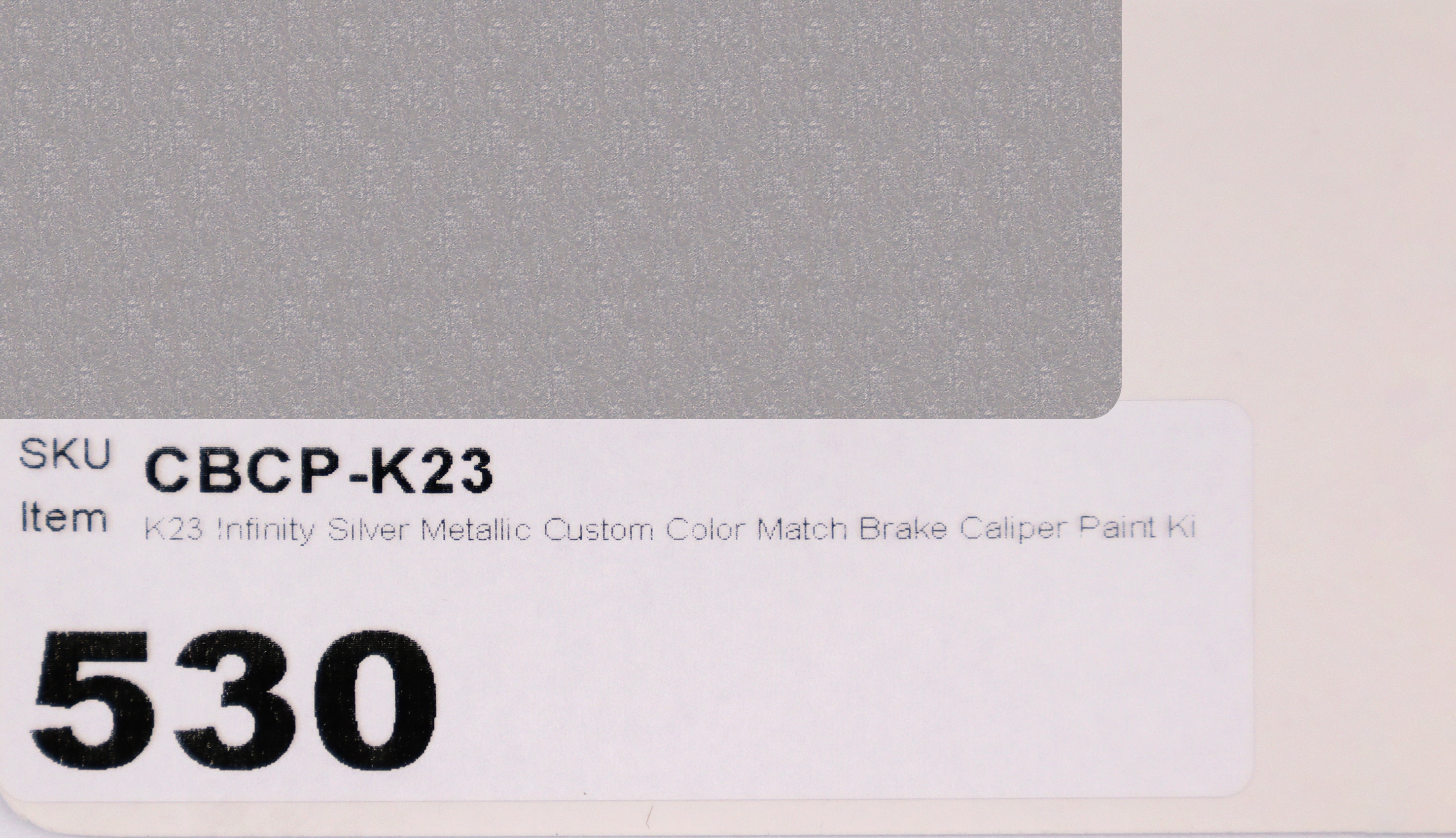K23 Infinity Silver Metallic Custom Color Match Brake Caliper Paint Kit