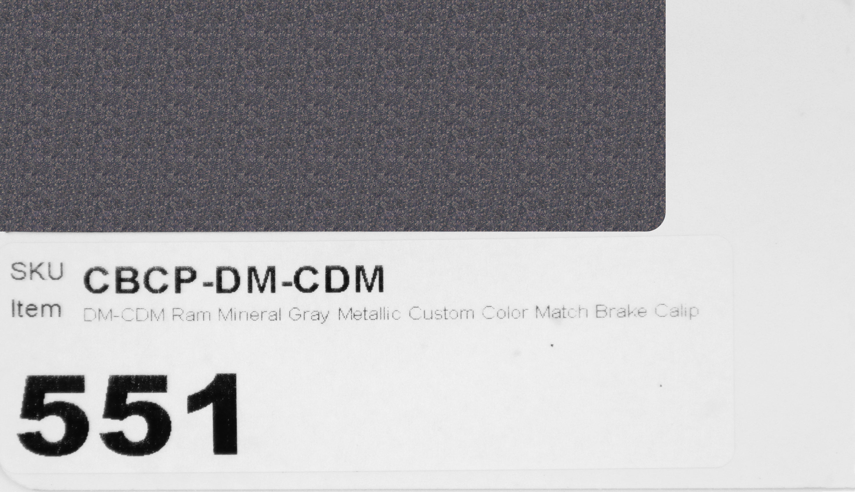 DM-CDM Ram Mineral Gray Metallic Custom Color Match Brake Caliper Paint Kit