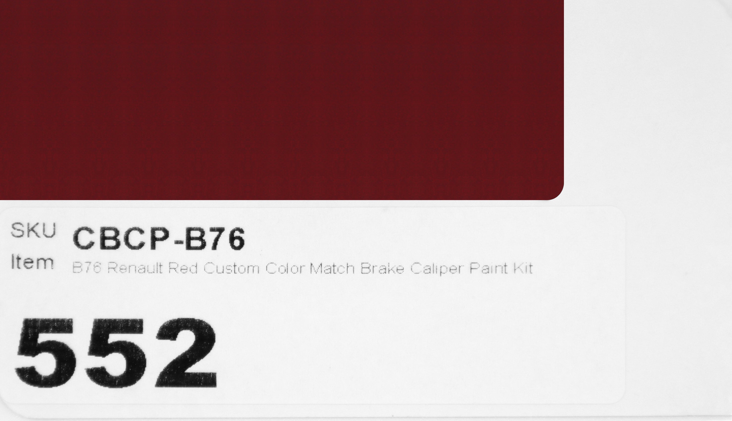 B76 Renault Red Custom Color Match Brake Caliper Paint Kit