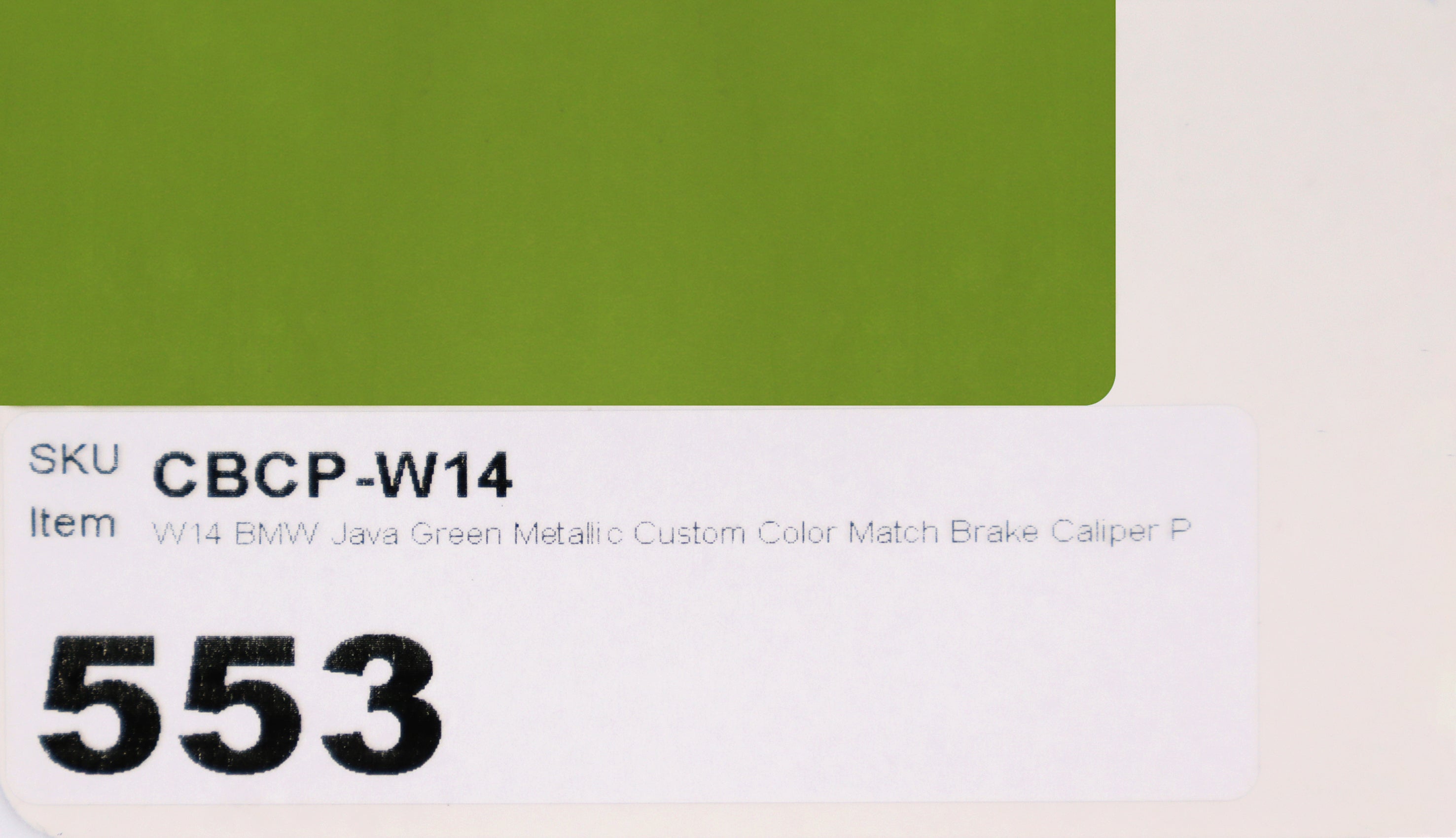 W14 BMW Java Green Metallic Custom Color Match Brake Caliper Paint Kit