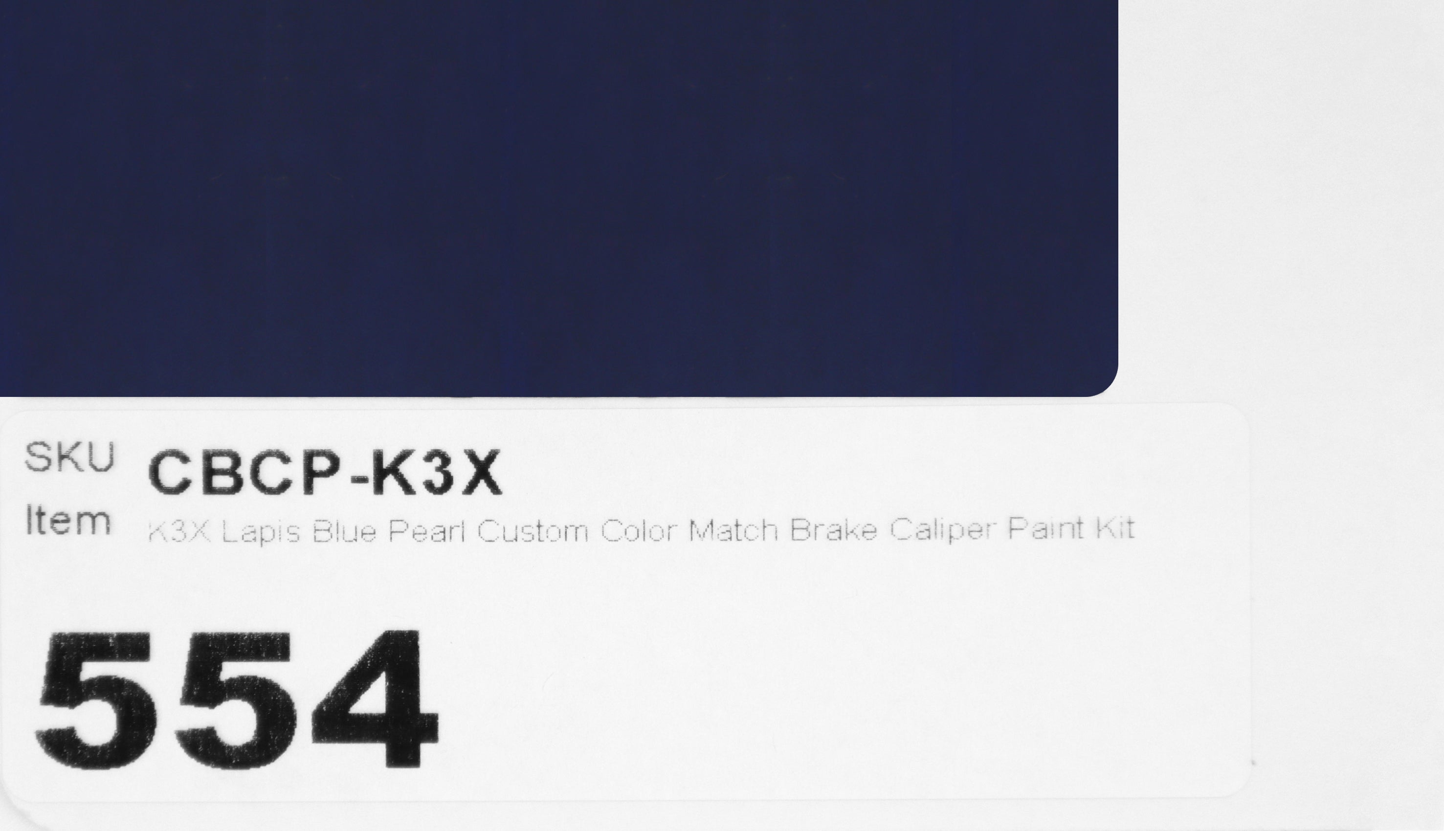 K3X Lapis Blue Pearl Custom Color Match Brake Caliper Paint Kit