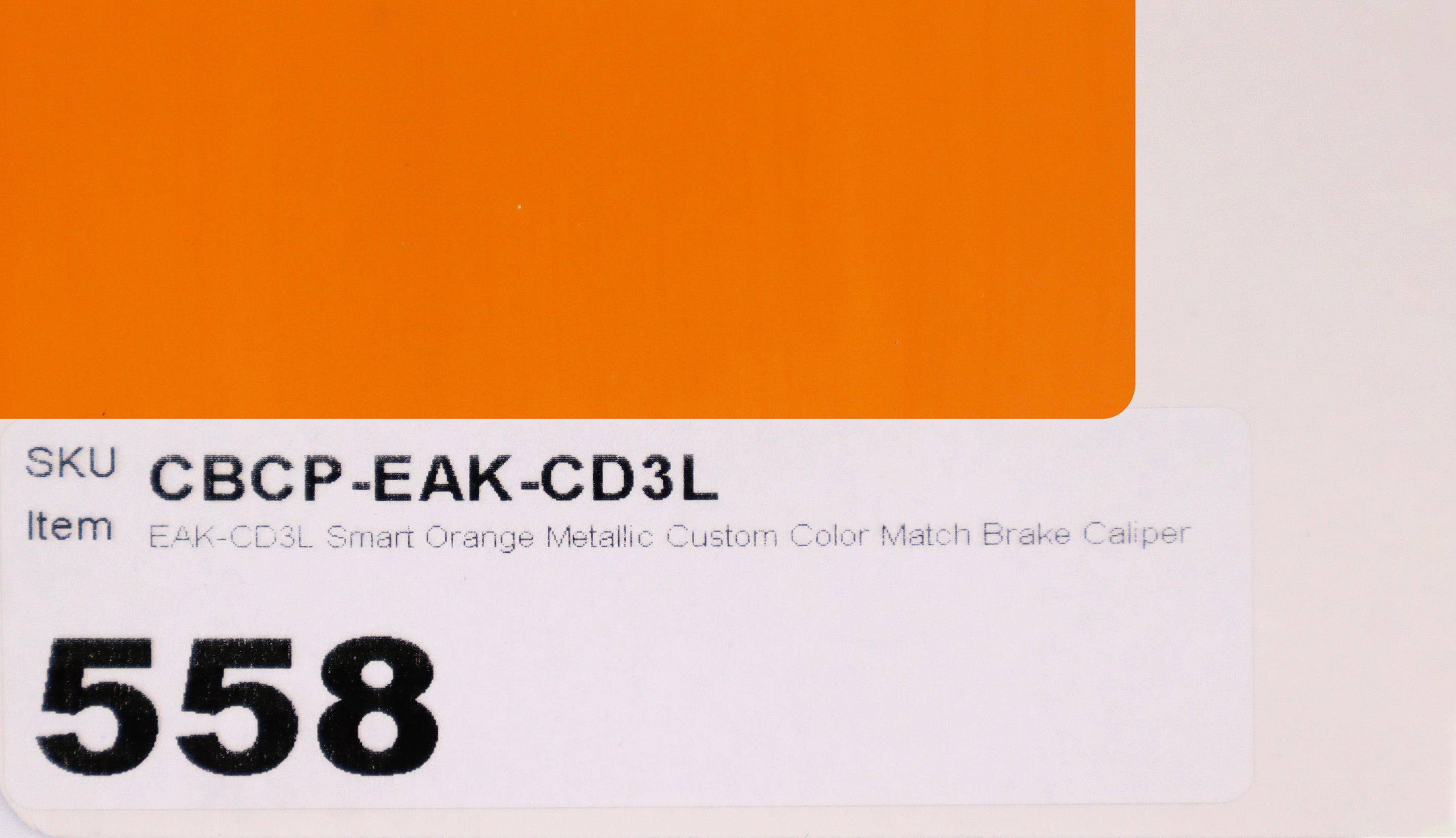 EAK-CD3L Smart Orange Metallic Custom Color Match Brake Caliper Paint Kit