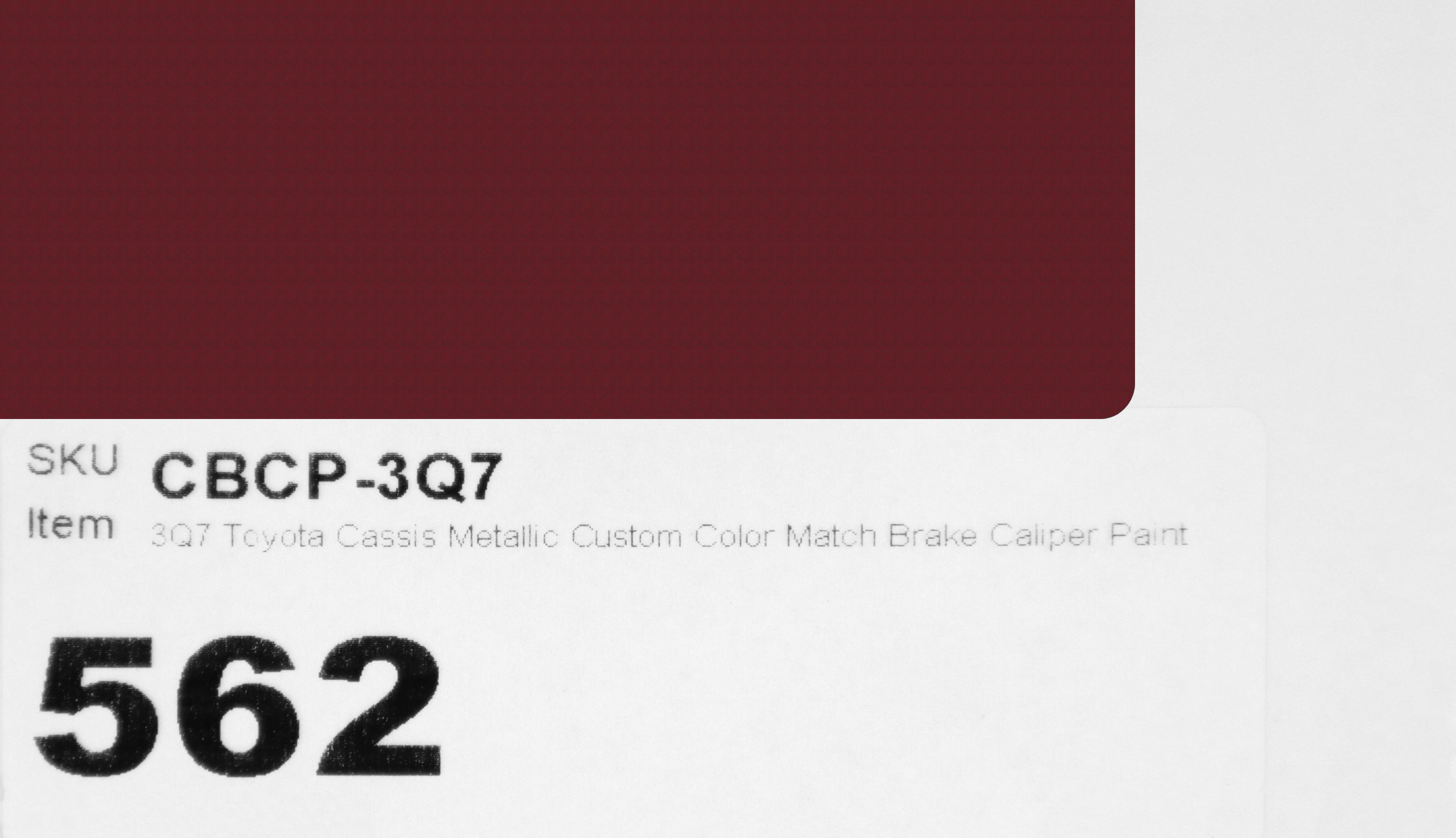 3Q7 Toyota Cassis Metallic Custom Color Match Brake Caliper Paint Kit