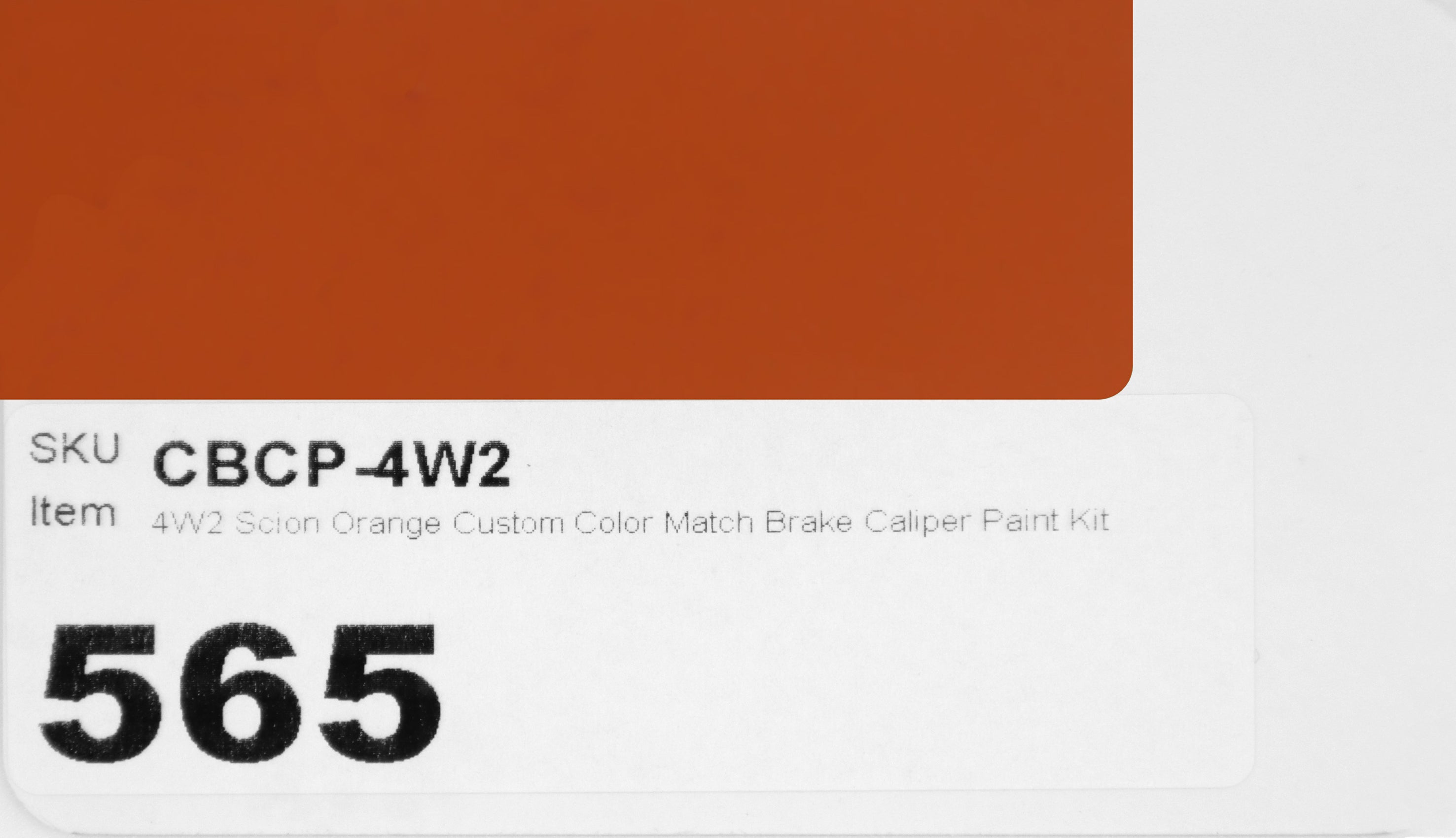 4W2 Scion Orange Custom Color Match Brake Caliper Paint Kit