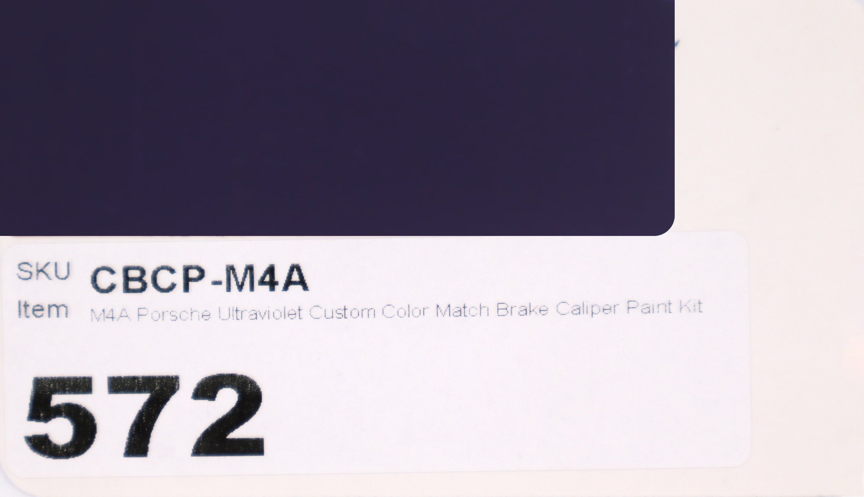 M4A Porsche Ultraviolet Custom Color Match Brake Caliper Paint Kit