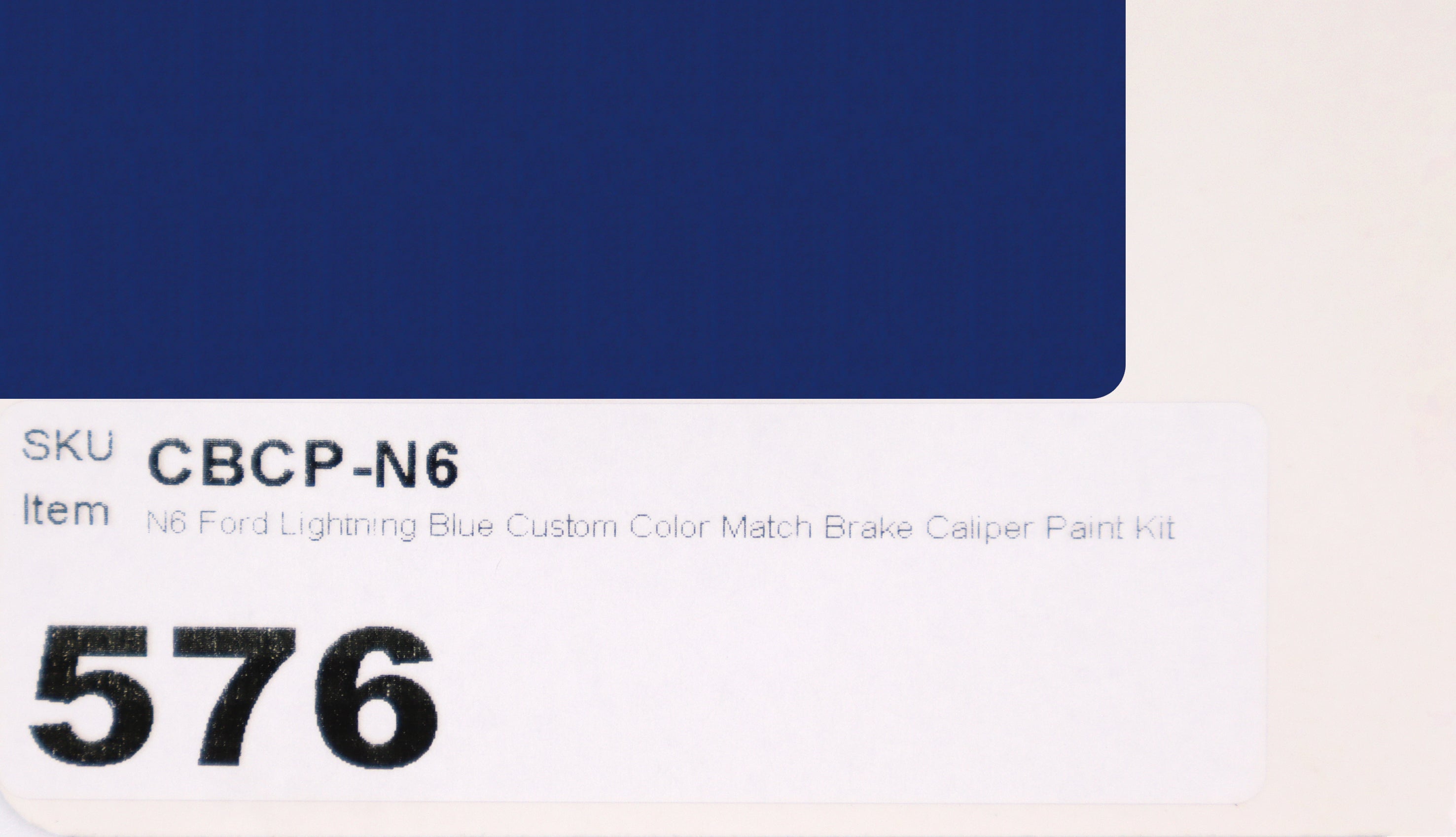 N6Ford Lightning Blue Custom Color Match Brake Caliper Paint Kit