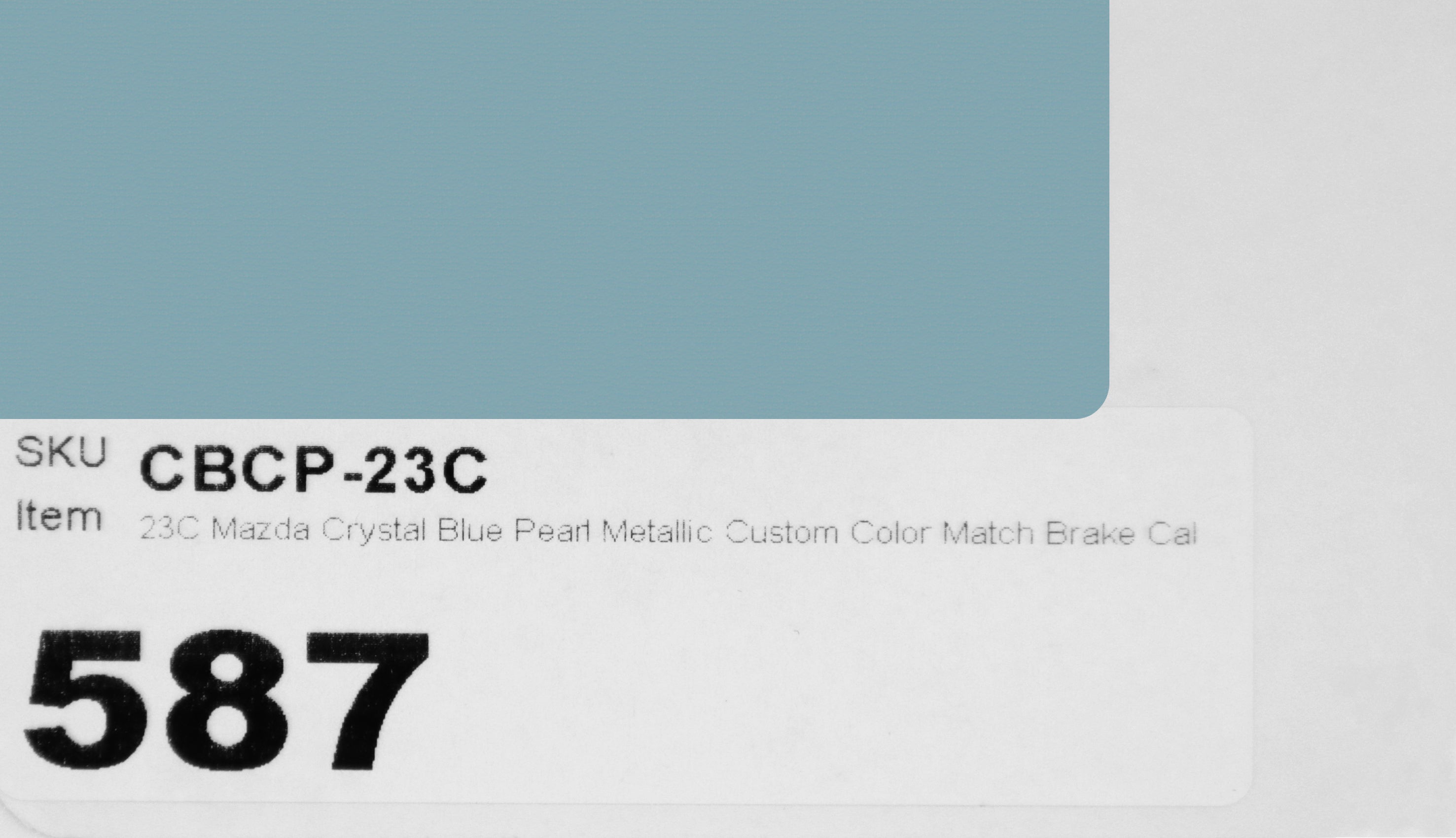 23C Mazda Crystal Blue Pearl Metallic Custom Color Match Brake Caliper Paint