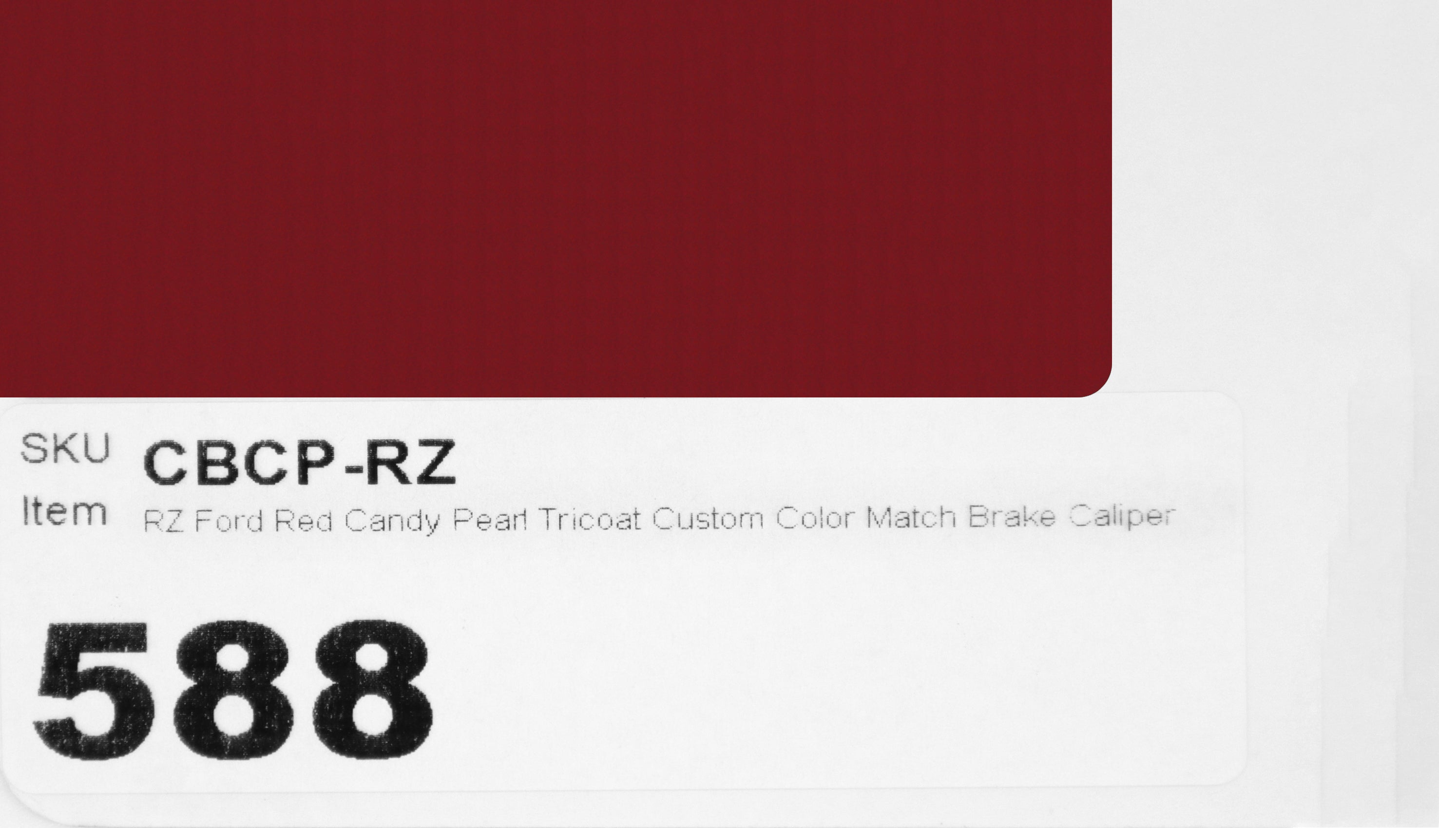 RZ Ford Red Candy Pearl Tricoat Custom Color Match Brake Caliper Paint