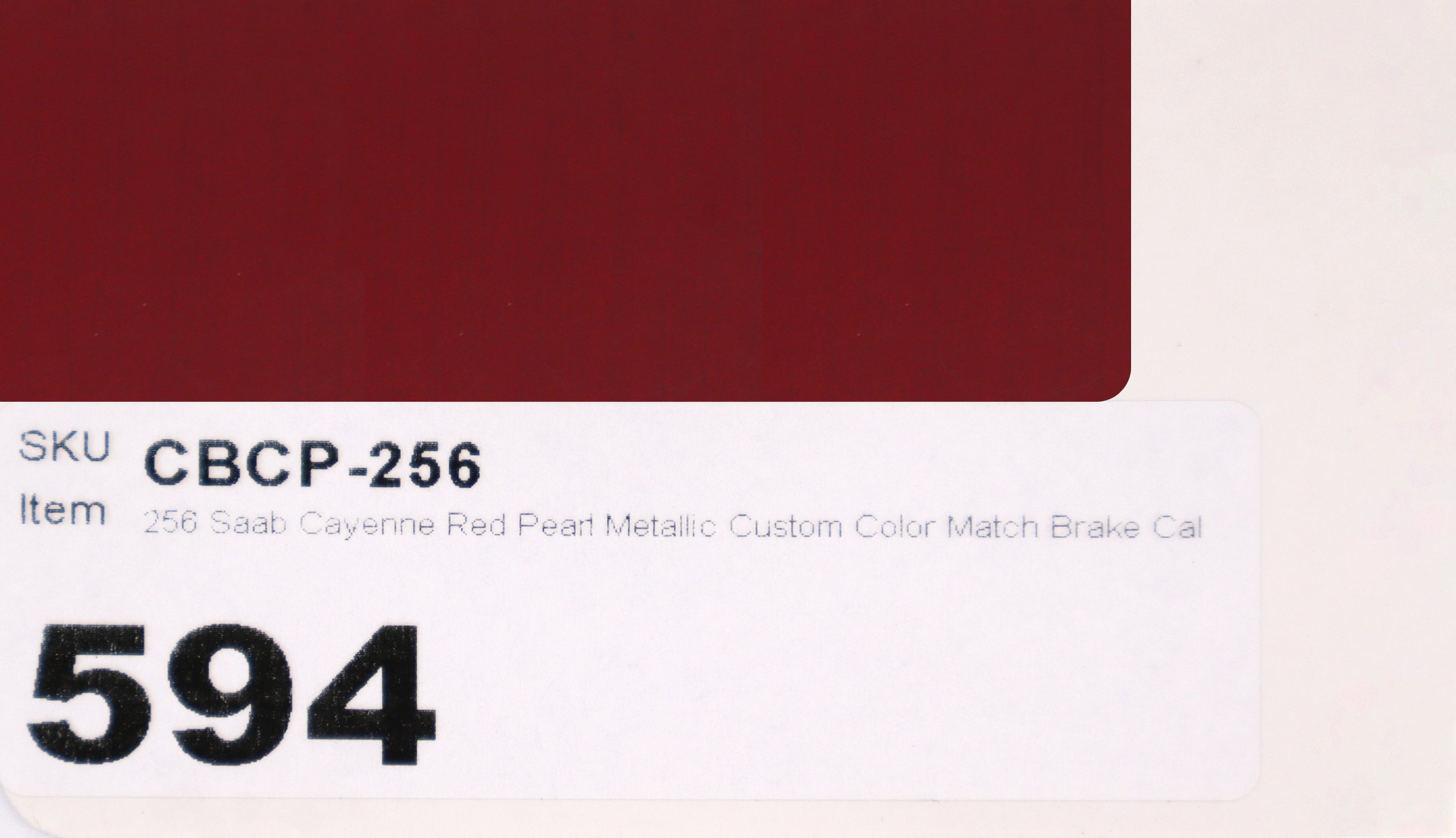 256 Saab Cayenne Red Pearl Metallic Custom Color Match Brake Caliper Paint
