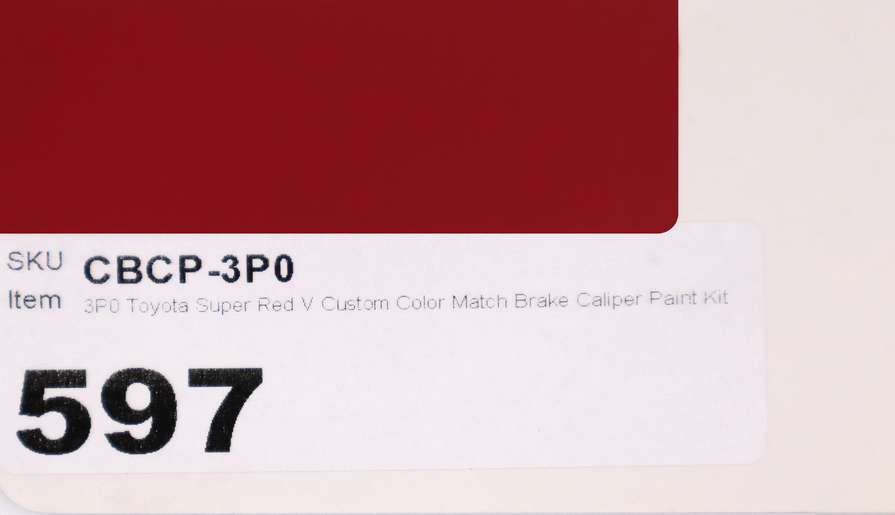 3P0 Toyota Super Red V Custom Color Match Brake Caliper Paint