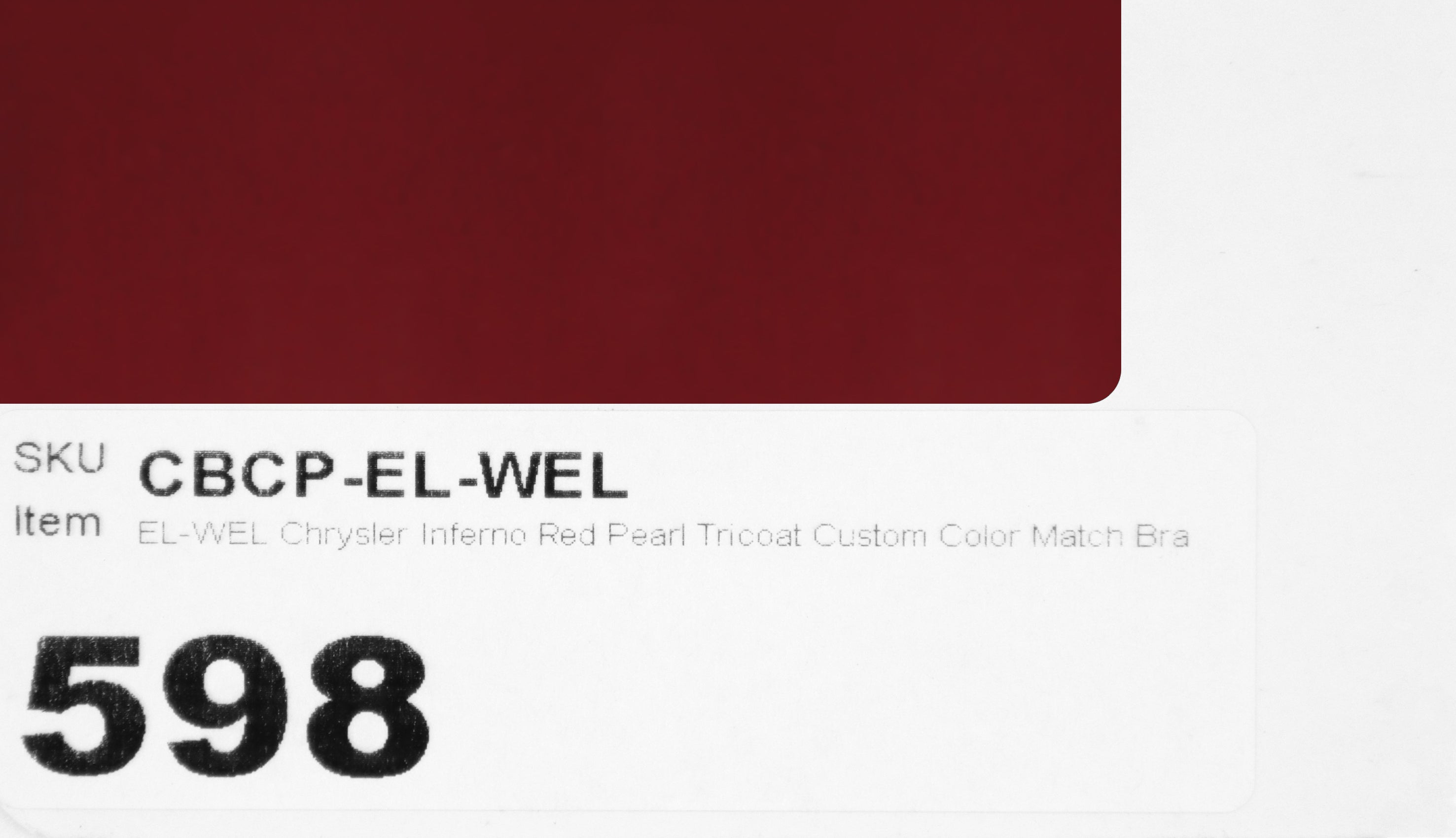 EL-WEL Chrysler Inferno Red Pearl Tricoat Custom Color Match Brake Caliper Paint