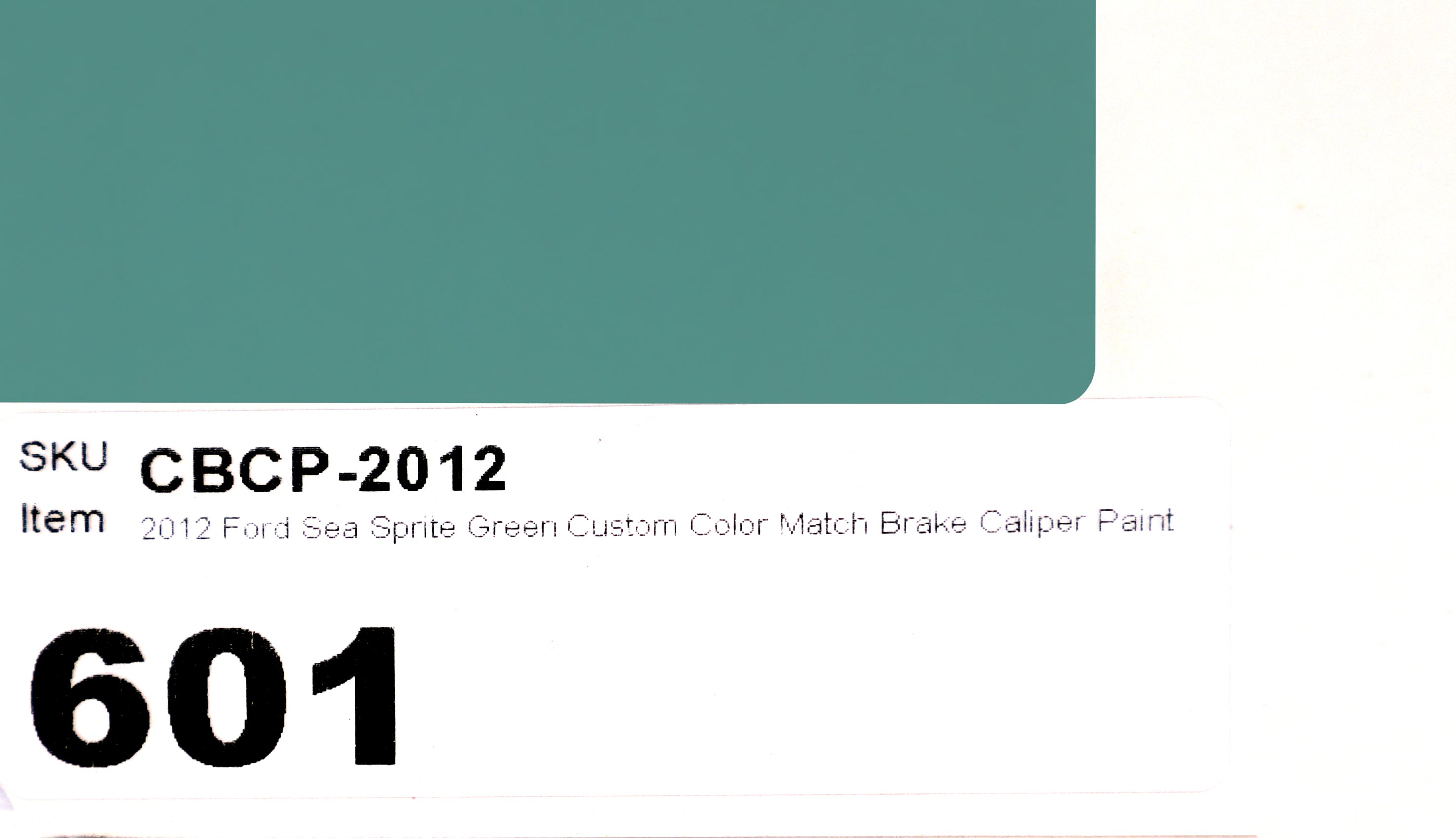 2012 Ford Sea Sprite Green Custom Color Match Brake Caliper Paint