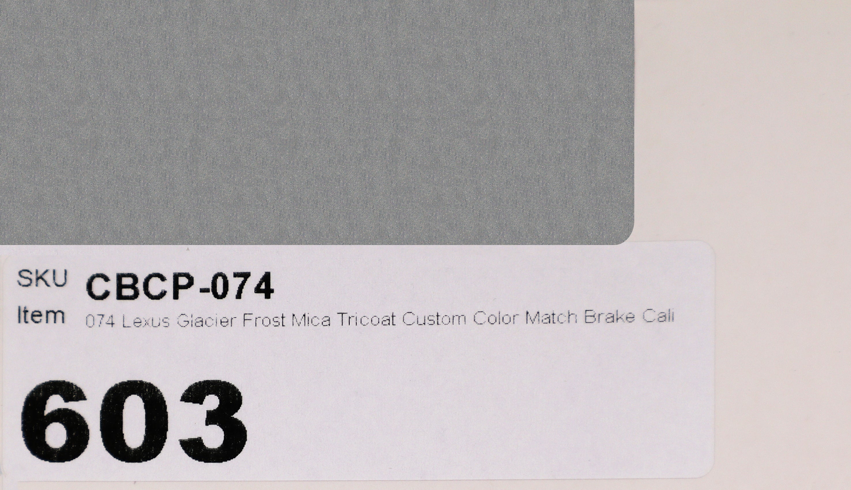 074 Lexus Glacier Frost Mica Tricoat Custom Color Match Brake Caliper Paint