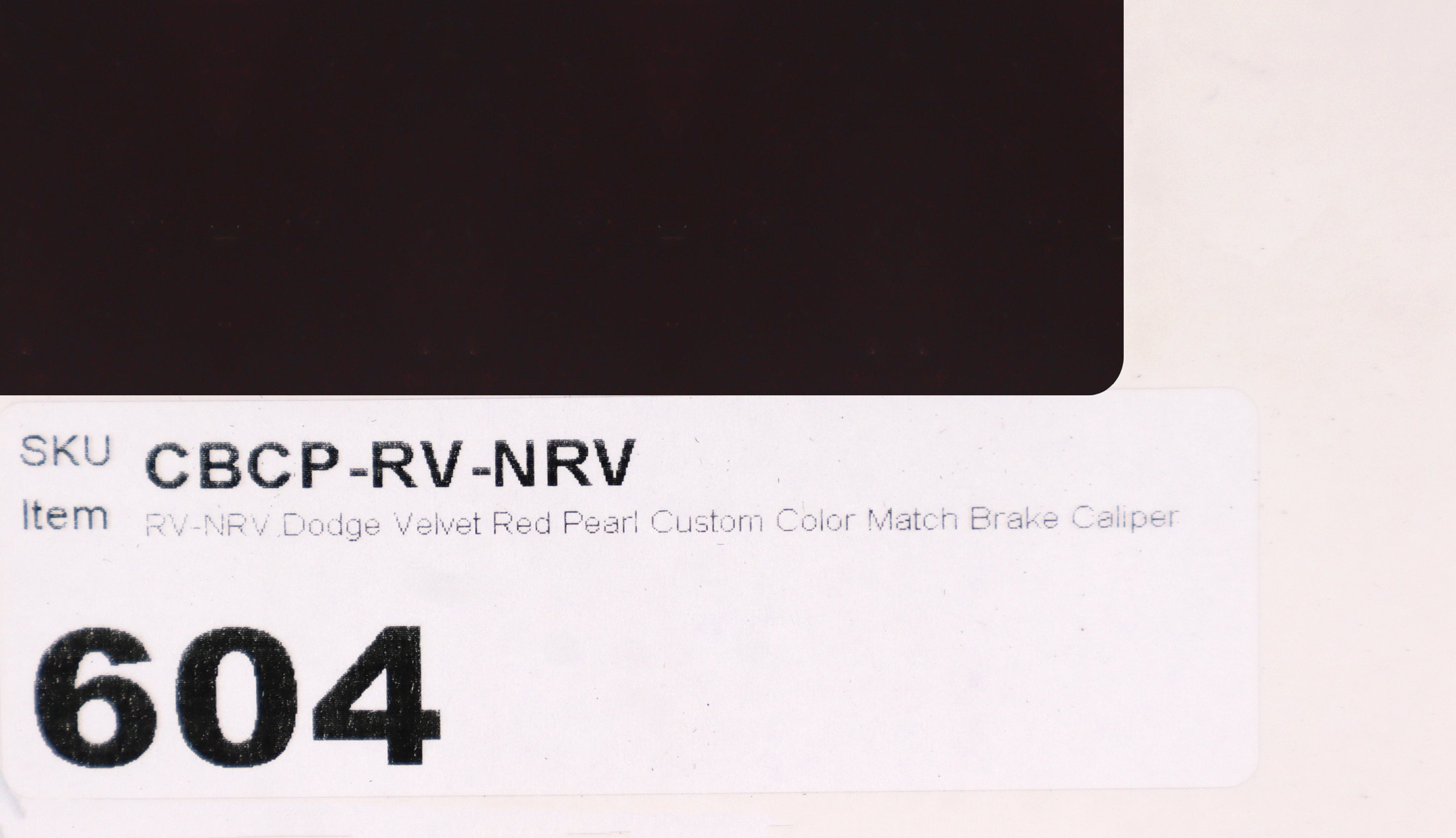 RV-NRV Dodge Velvet Red Pearl Custom Color Match Brake Caliper Paint