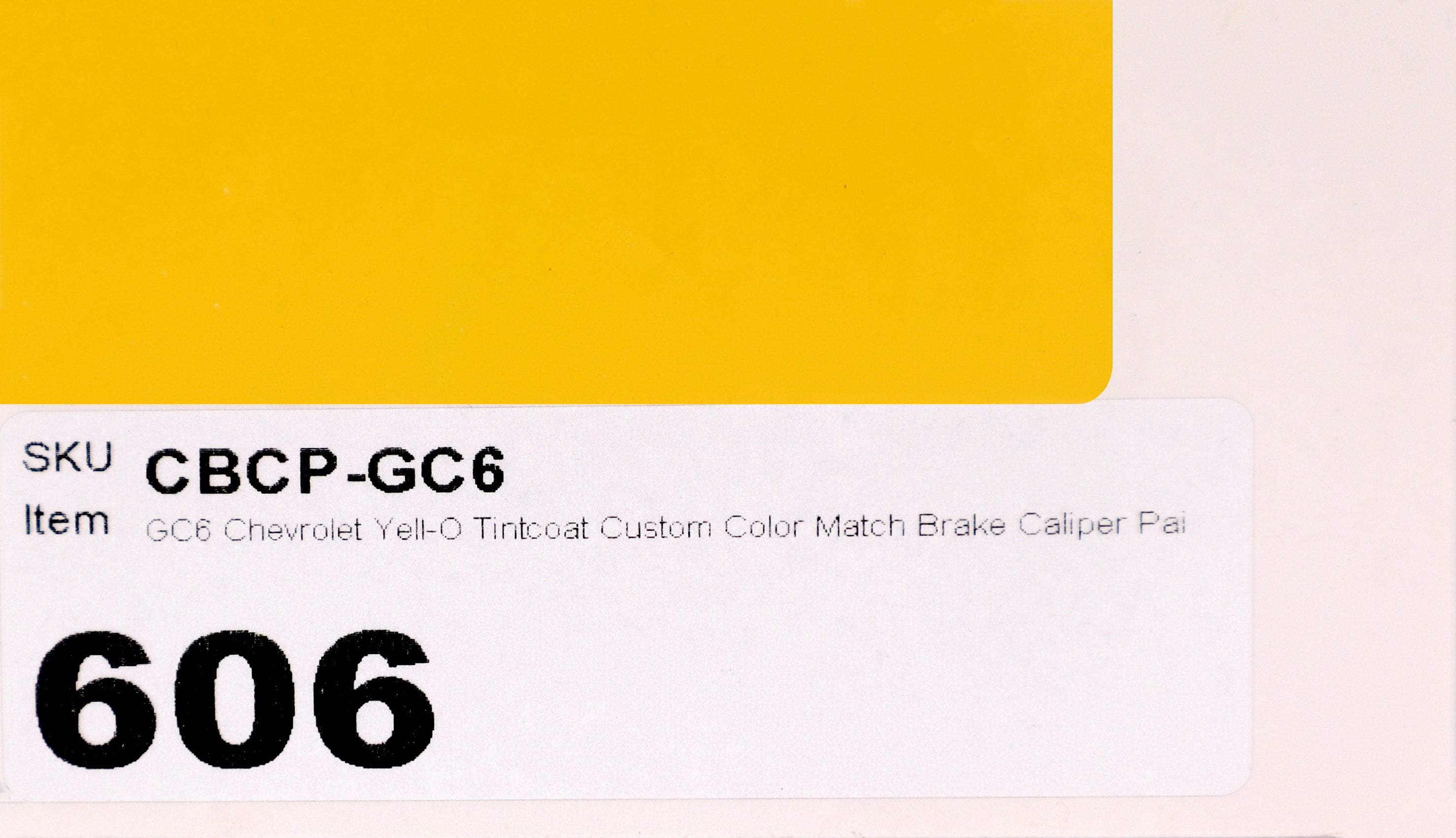 GC6 Chevrolet Yell-O Tintcoat Custom Color Match Brake Caliper Paint