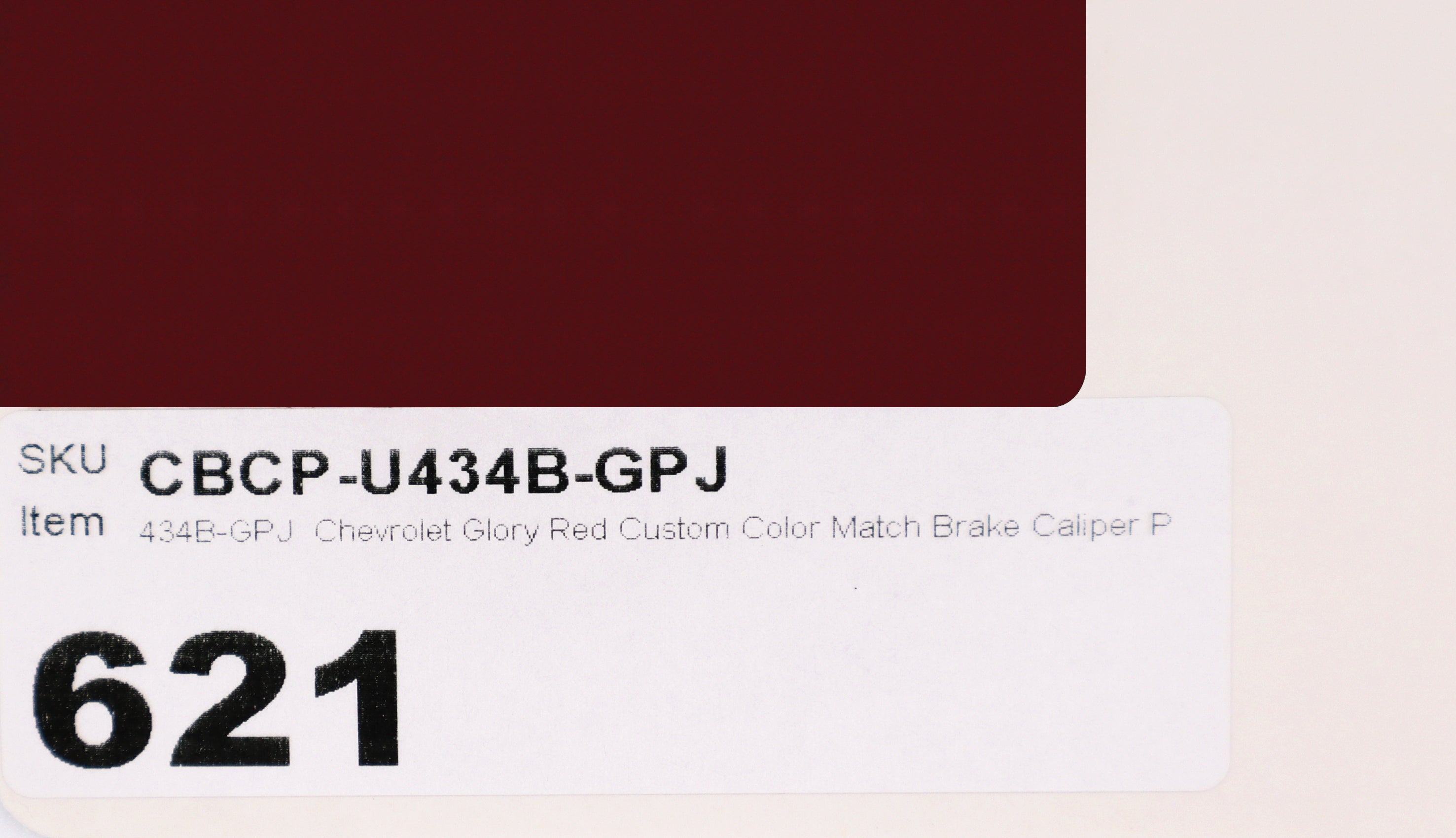 434B-GPJ Chevrolet Glory Red Custom Color Match Brake Caliper Paint