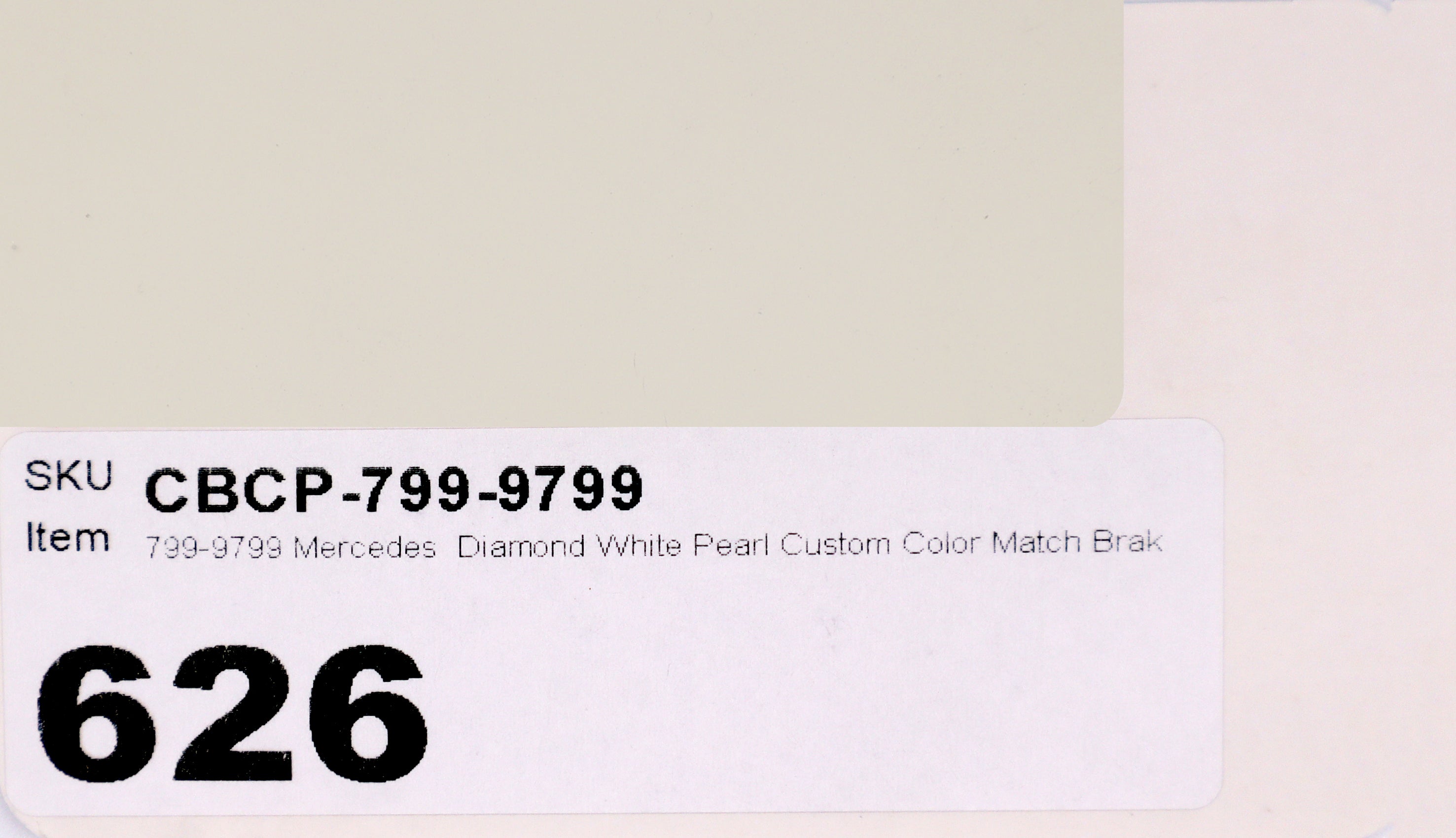 799-9799 Mercedes Diamond White Pearl Custom Color Match Brake Caliper Paint