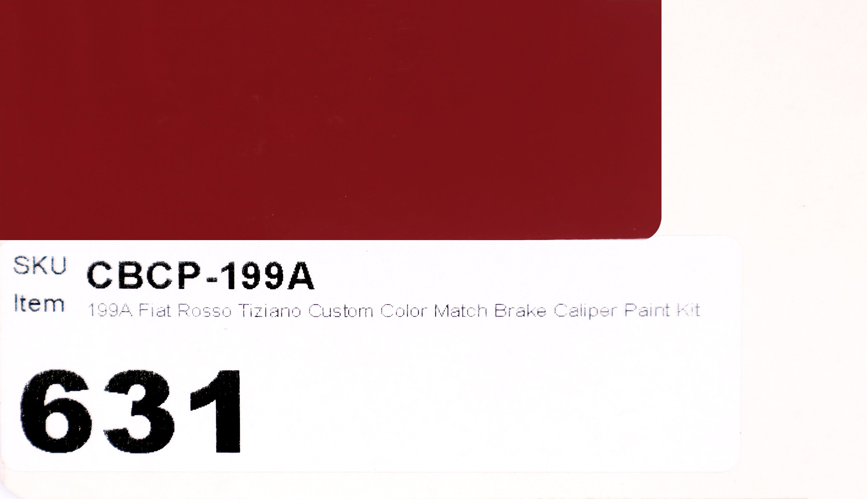 199A Fiat Rosso Tiziano Custom Color Match Brake Caliper Paint