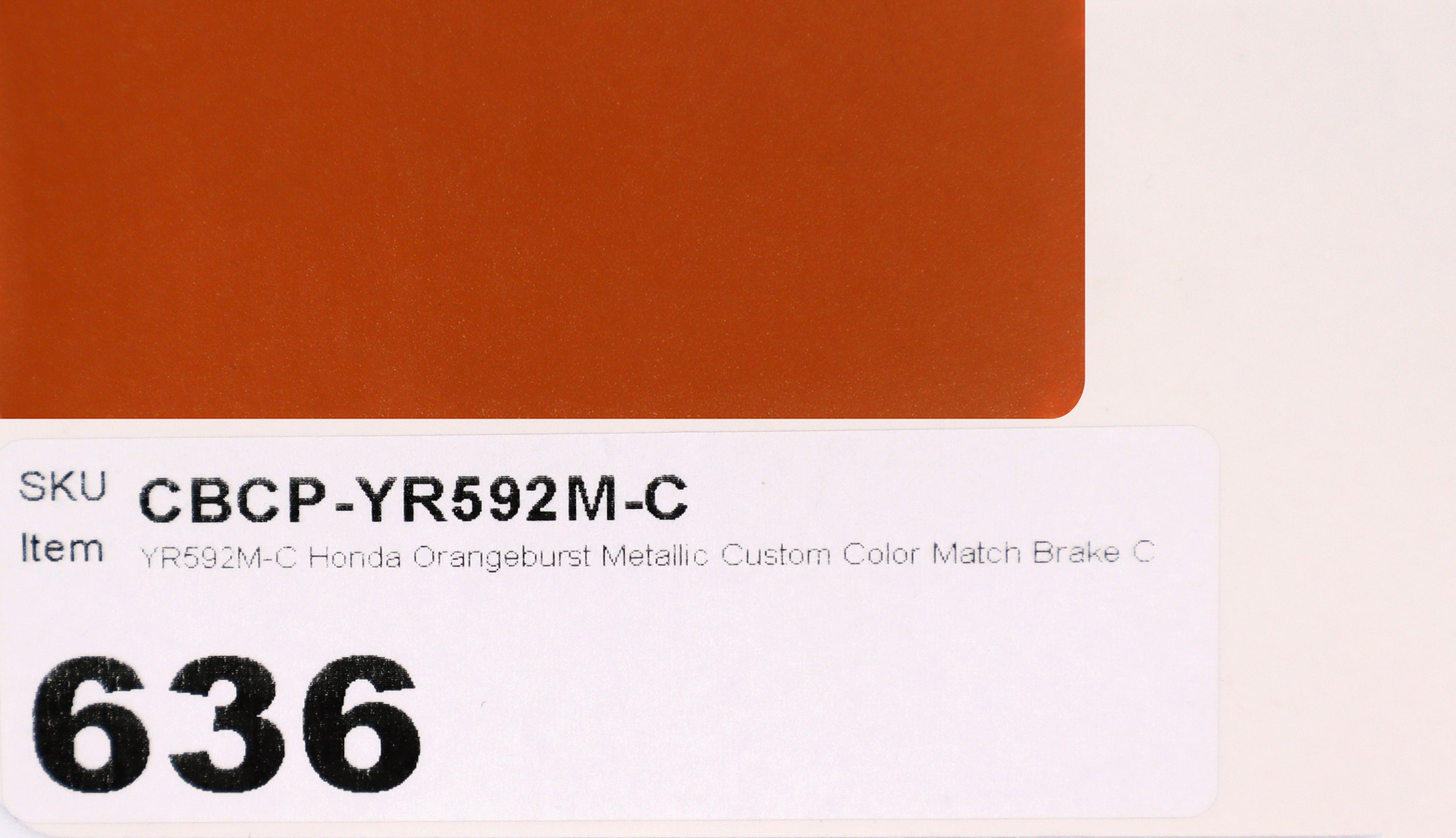 YR592M-C Honda Orangeburst Metallic Custom Color Match Brake Caliper Paint