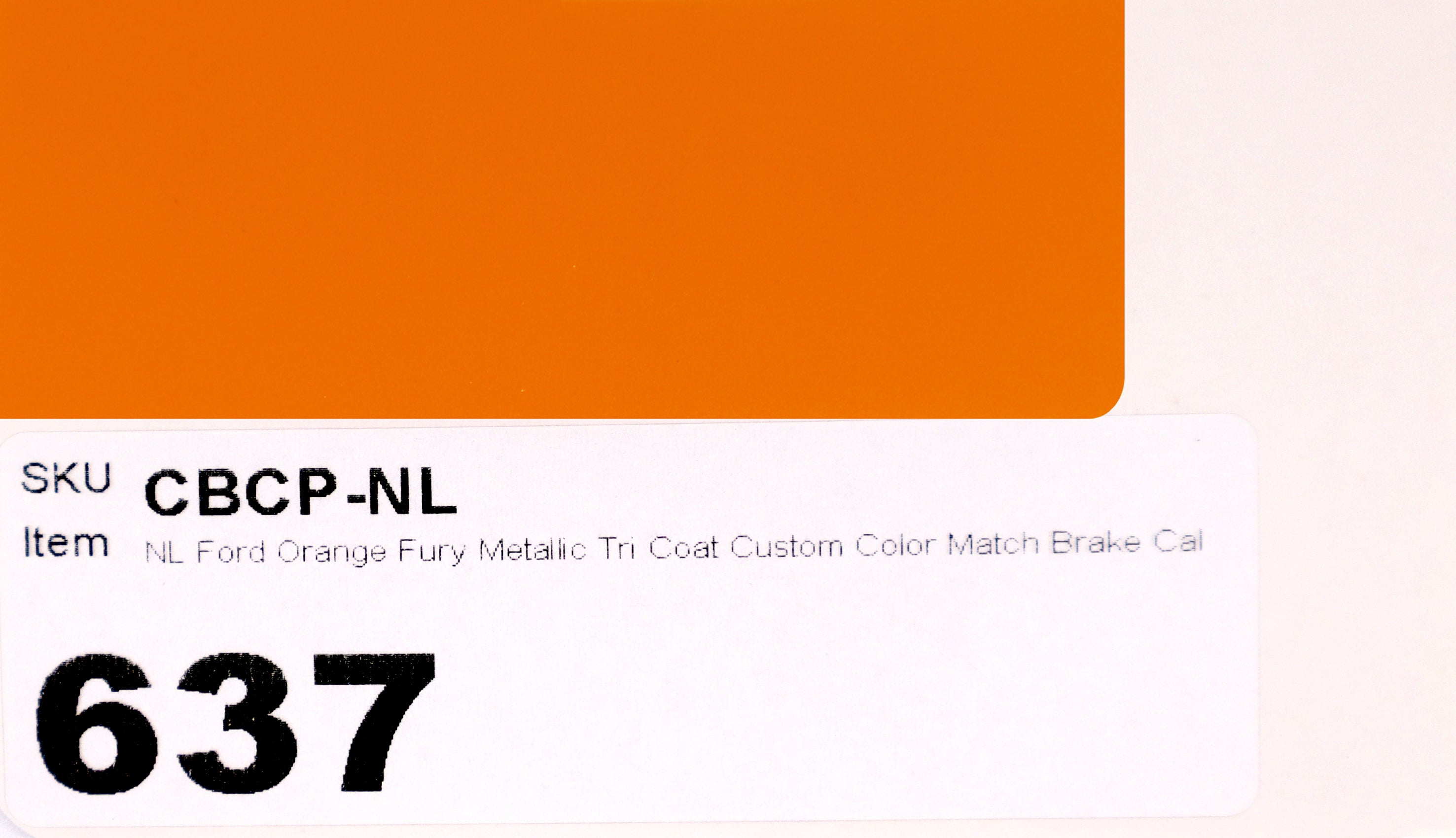 NL Ford Orange Fury Metallic Tri Coat Custom Color Match Brake Caliper Paint