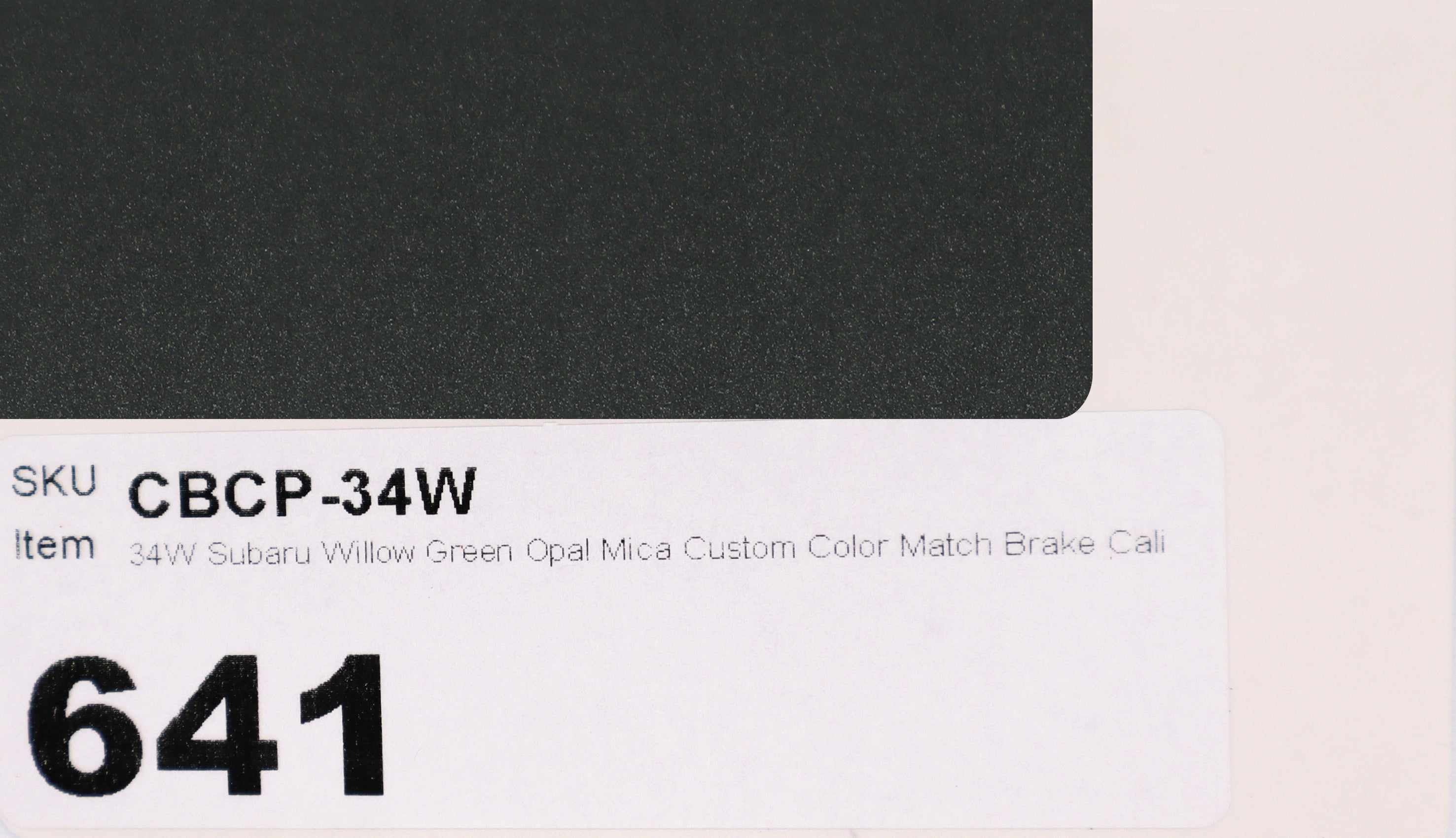 34W Subaru Willow Green Opal Mica Custom Color Match Brake Caliper Paint