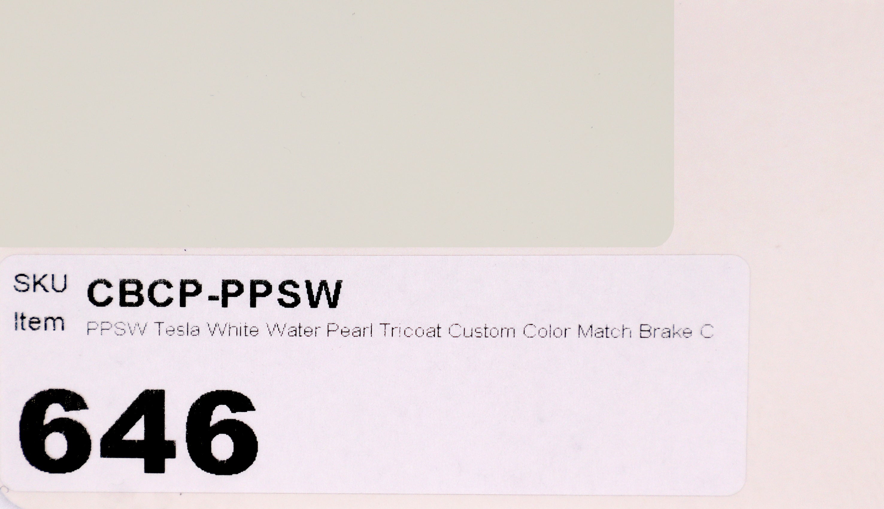 PPSW Tesla White Water Pearl Tricoat Custom Color Match Brake Caliper Paint
