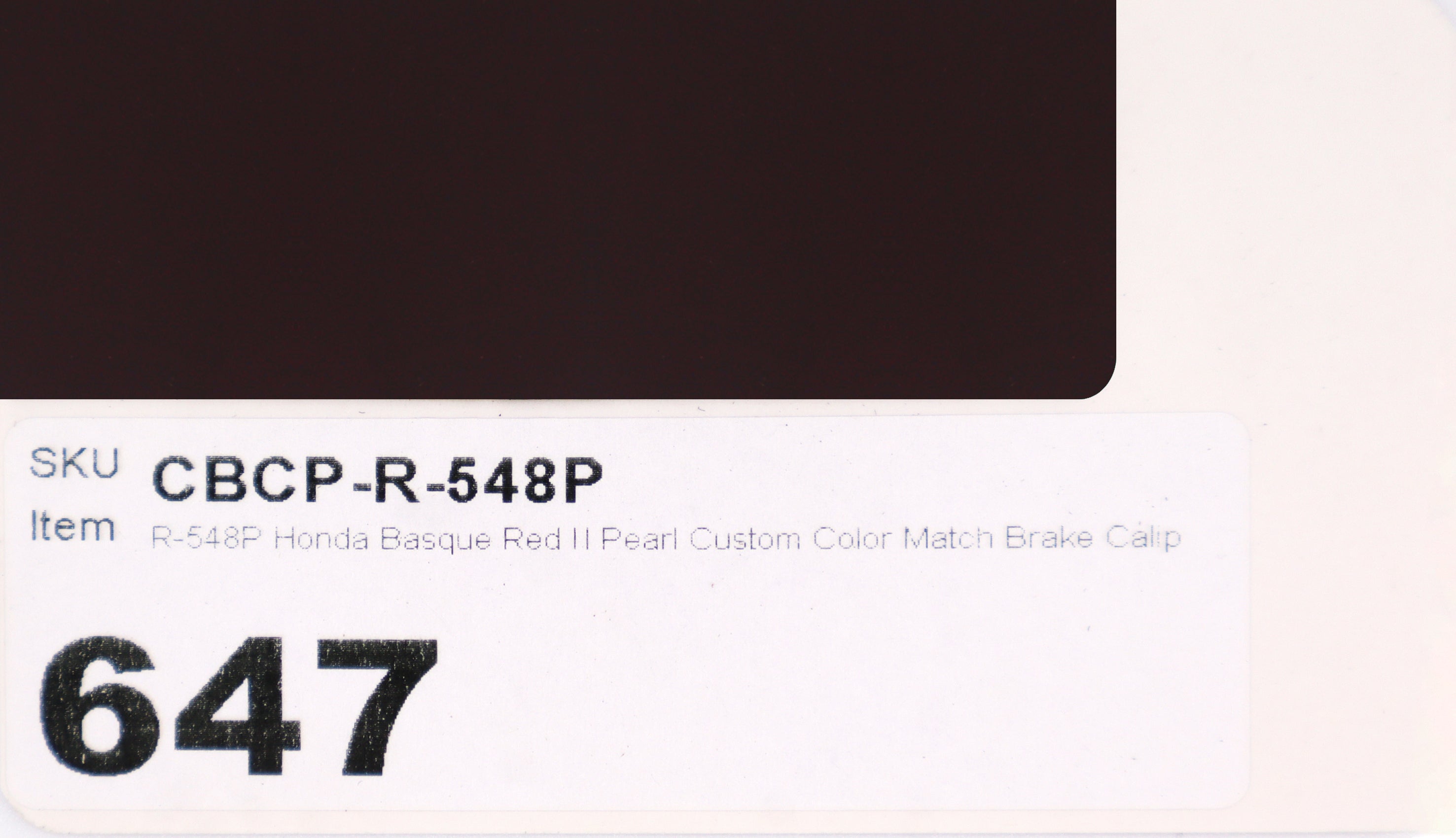 R-548P Honda Basque Red II Pearl Custom Color Match Brake Caliper Paint
