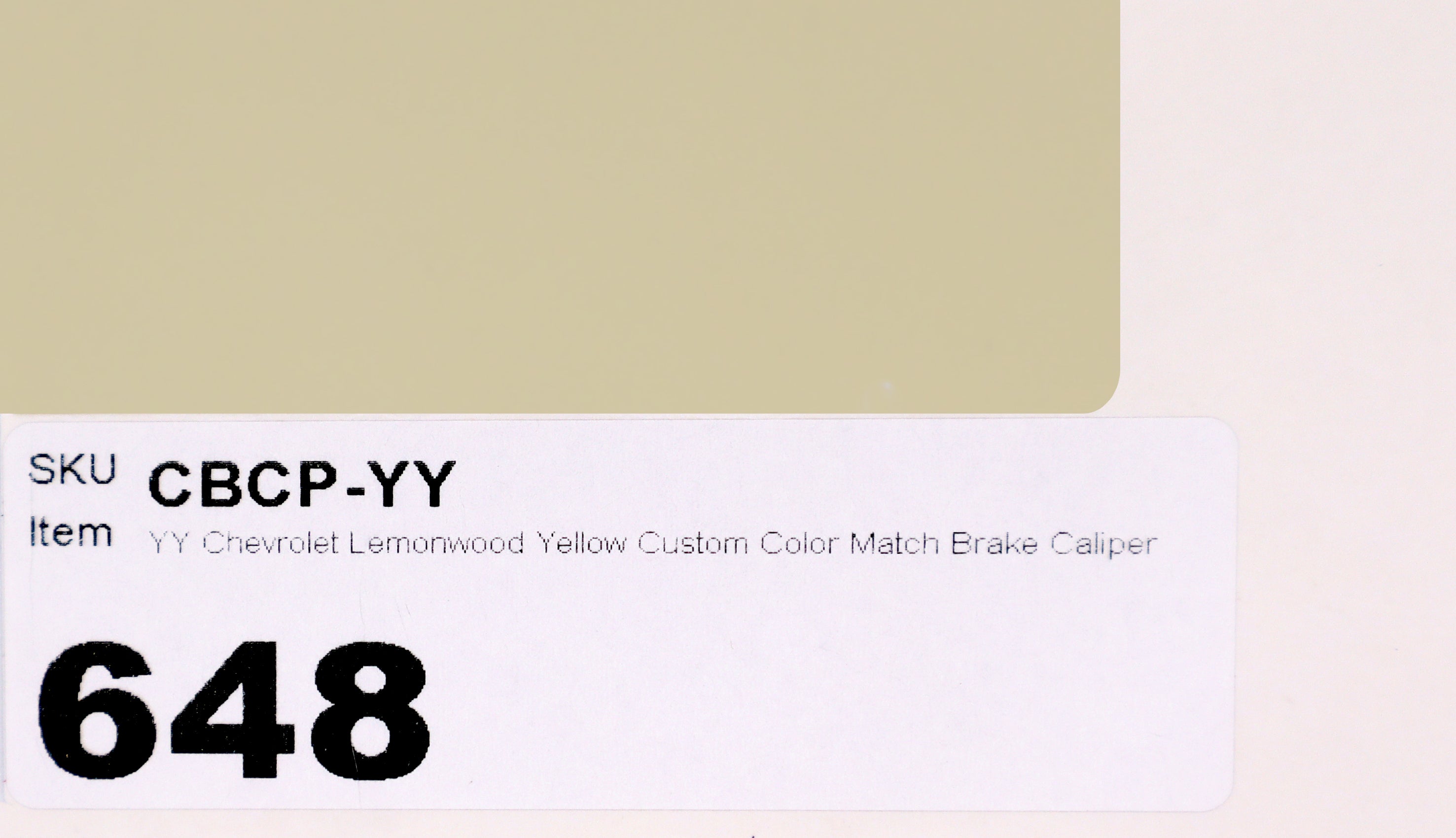 YY Chevrolet Lemonwood Yellow Custom Color Match Brake Caliper Paint