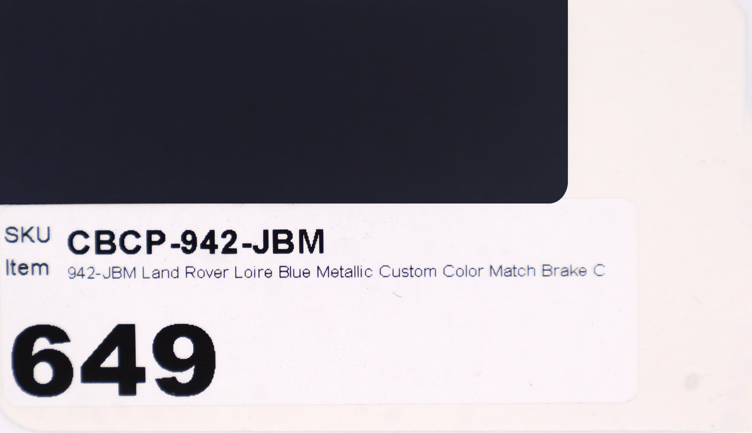 942-JBM Land Rover Loire Blue Metallic Custom Color Match Brake Caliper Paint